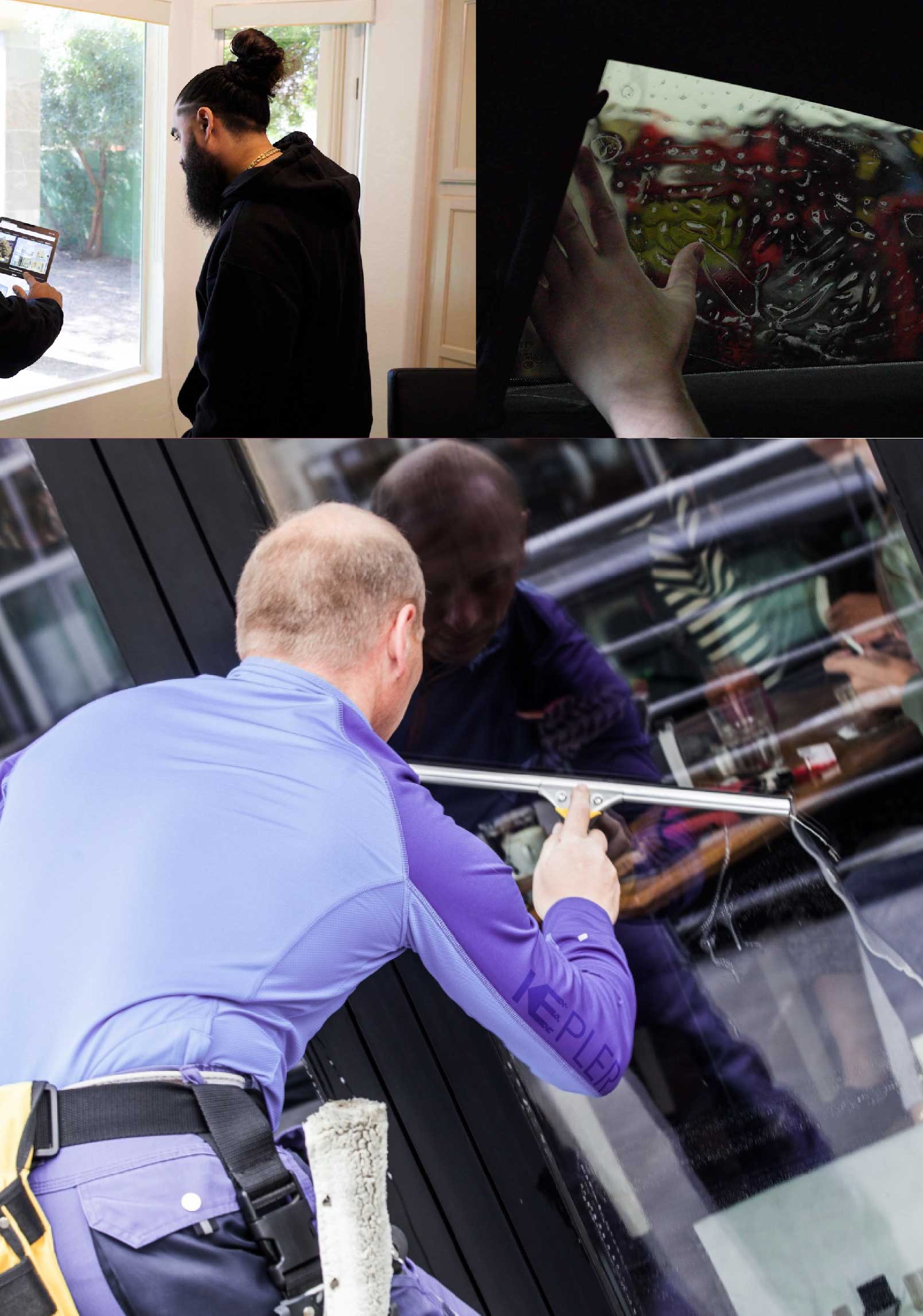 Kepler Expert Applying Anti-Graffiti Window Film to a Carson City Shop Front