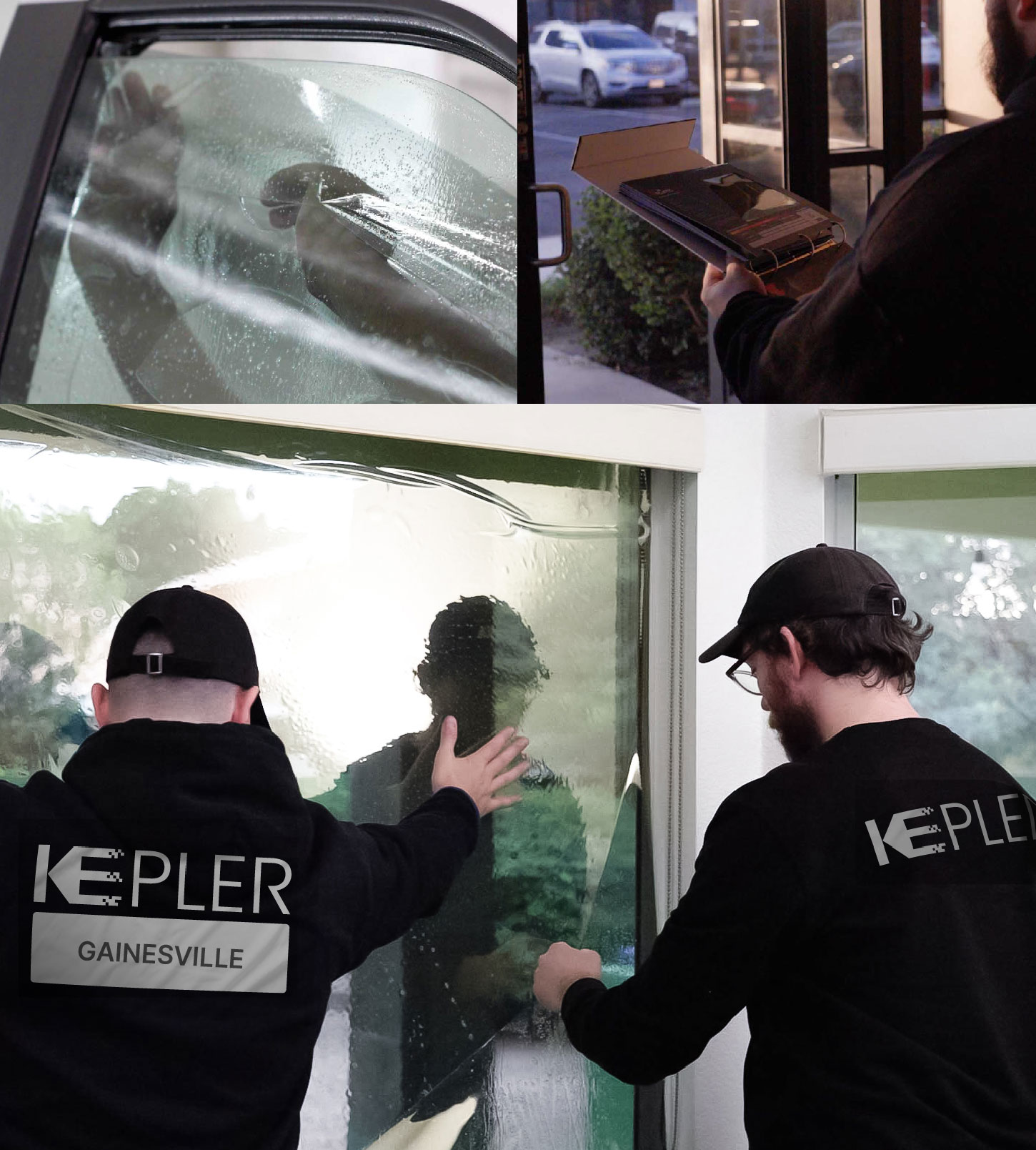 Kepler Technician Installing High-tech Window Tint to Home in Gainesville