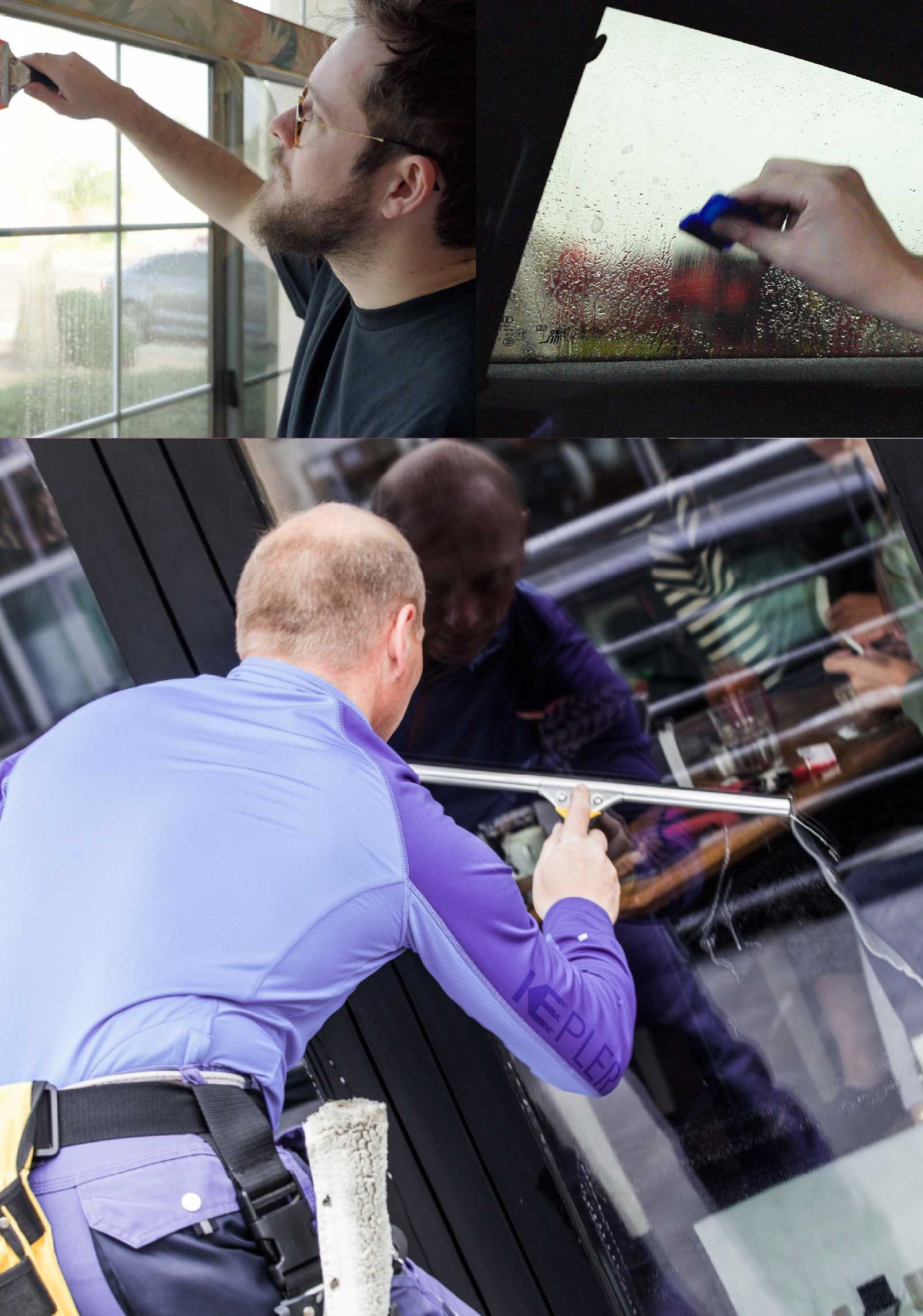 Kepler Expert Applying Anti-Graffiti Window Film to a Huntington Station Shop Front
