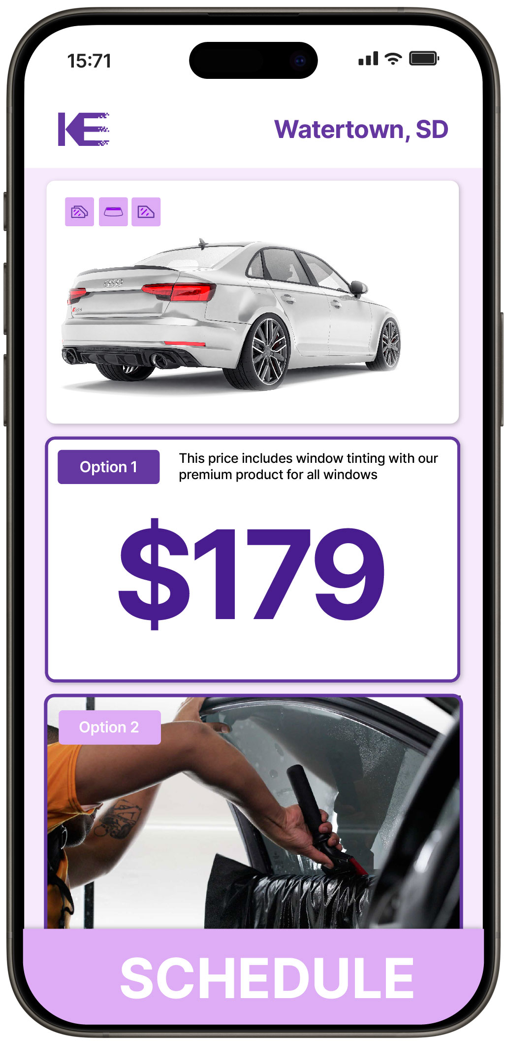 View Competitive Car Window Tinting Prices in Watertown, South Dakota