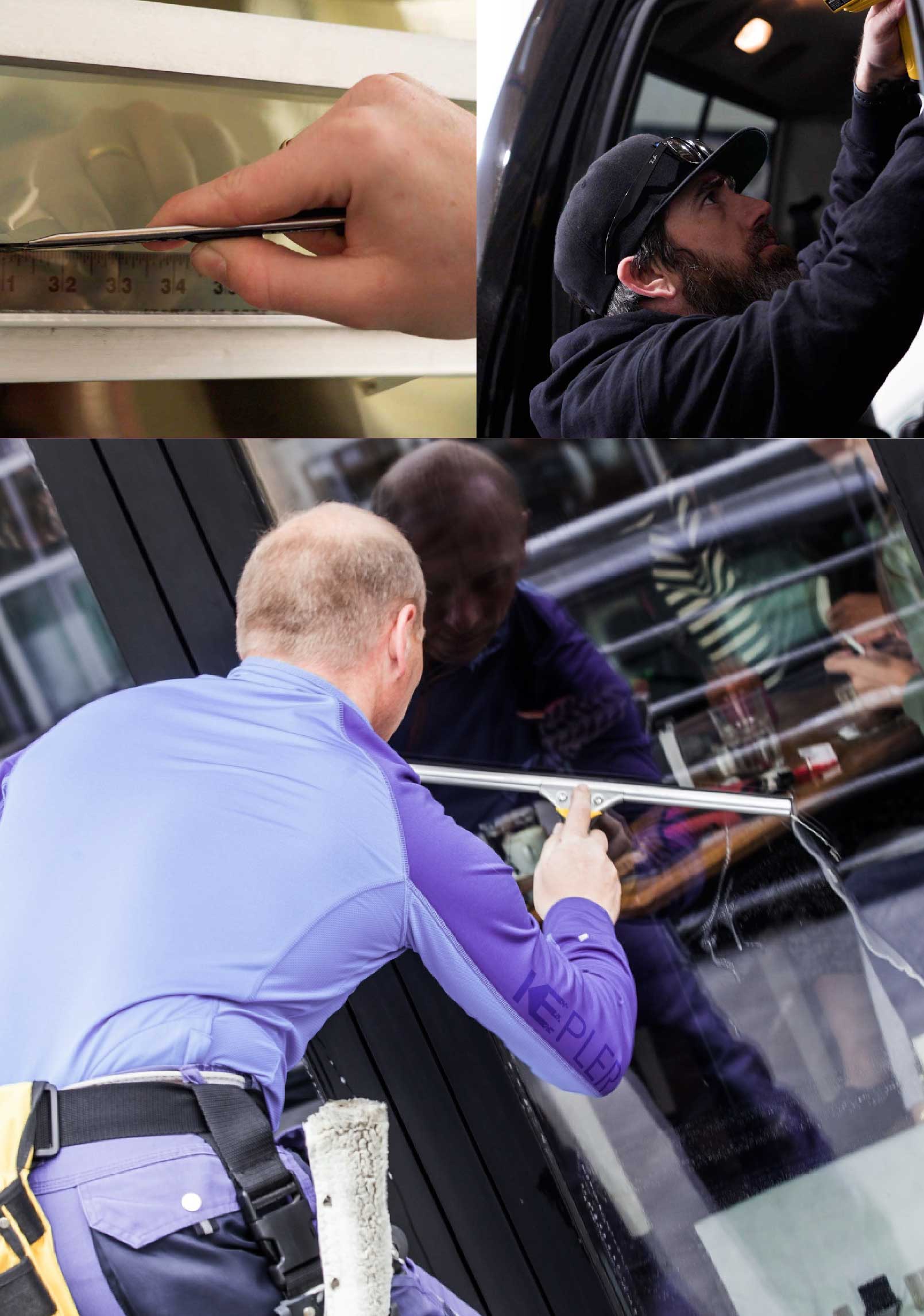 Kepler Expert Applying Anti-Graffiti Window Film to a Canoga Park Shop Front