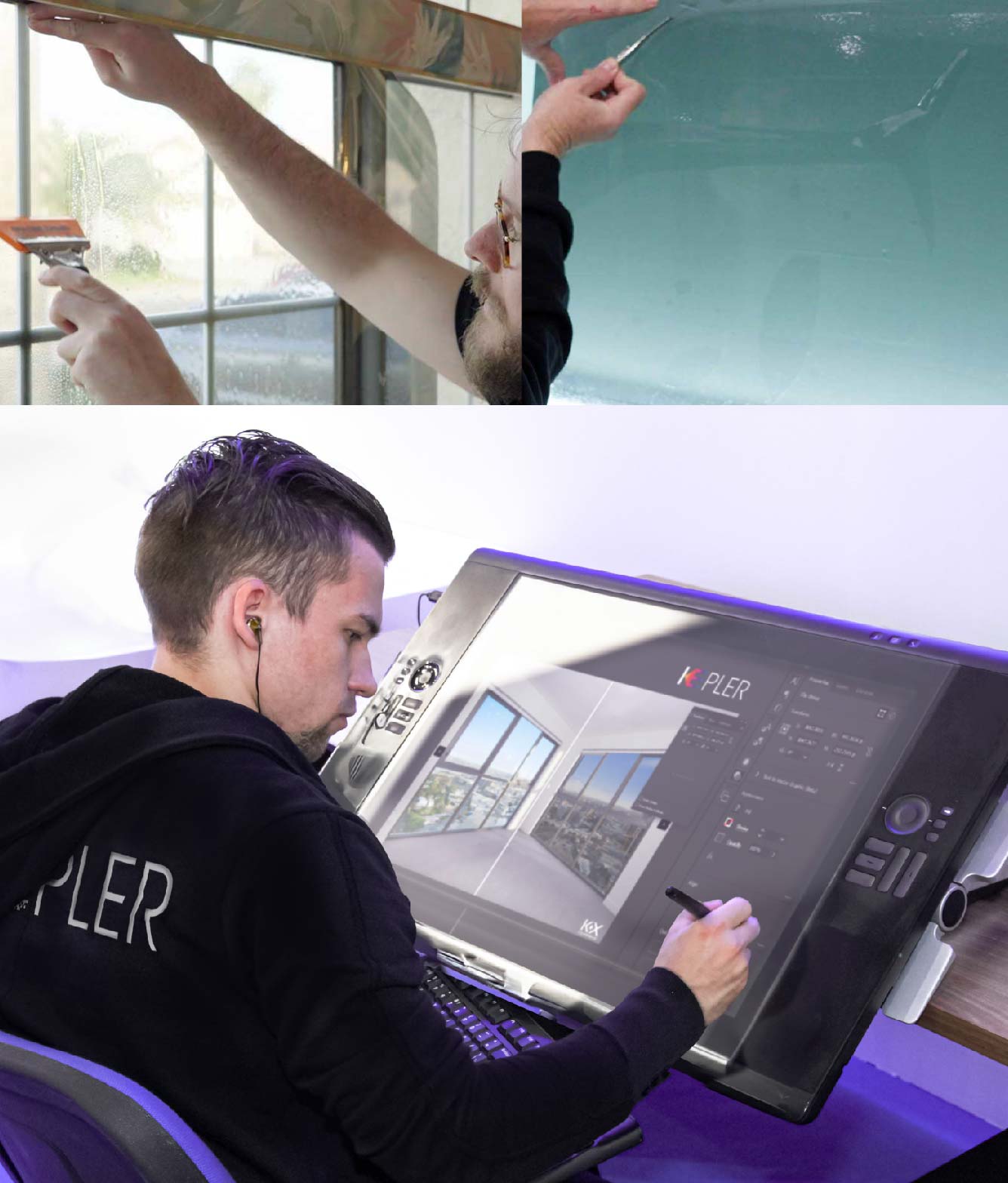 Kepler Specialist Performing Commercial Window Tinting in Solon Solon