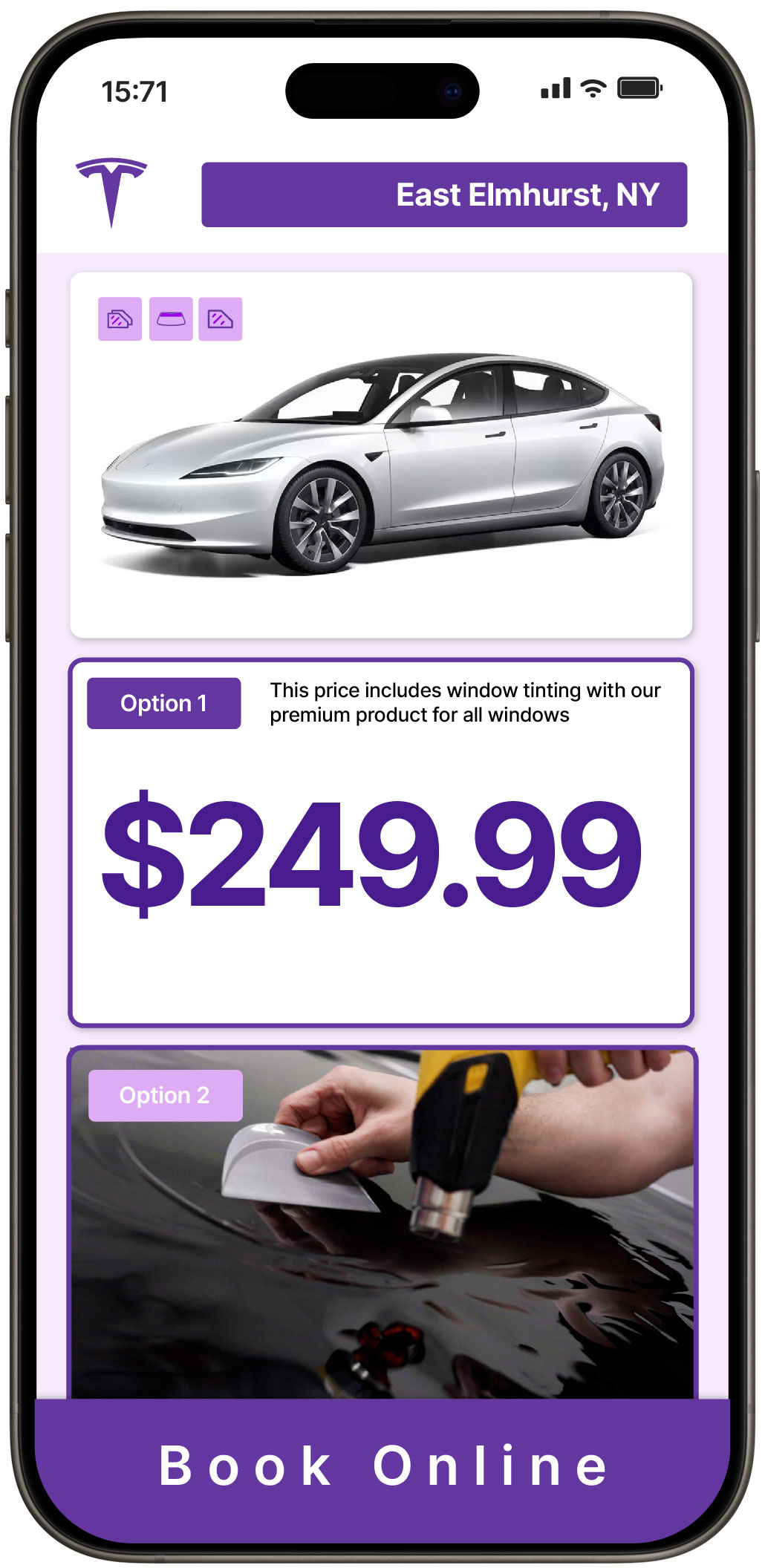 View Affordable Tesla Window Tinting Costs in East Elmhurst, New York