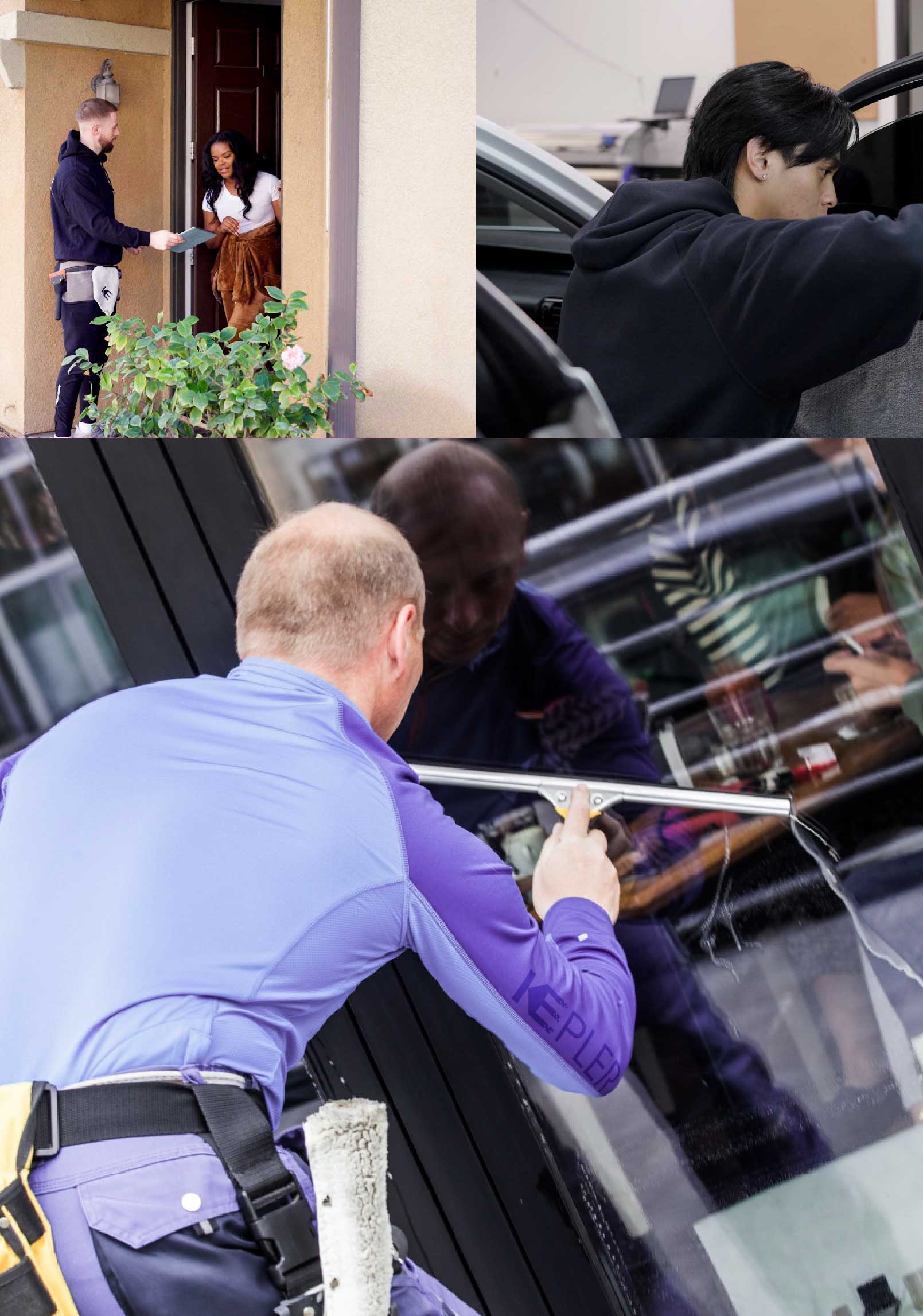 Kepler Skilled Applying Anti-Graffiti Window Film to a Taunton Shop Front
