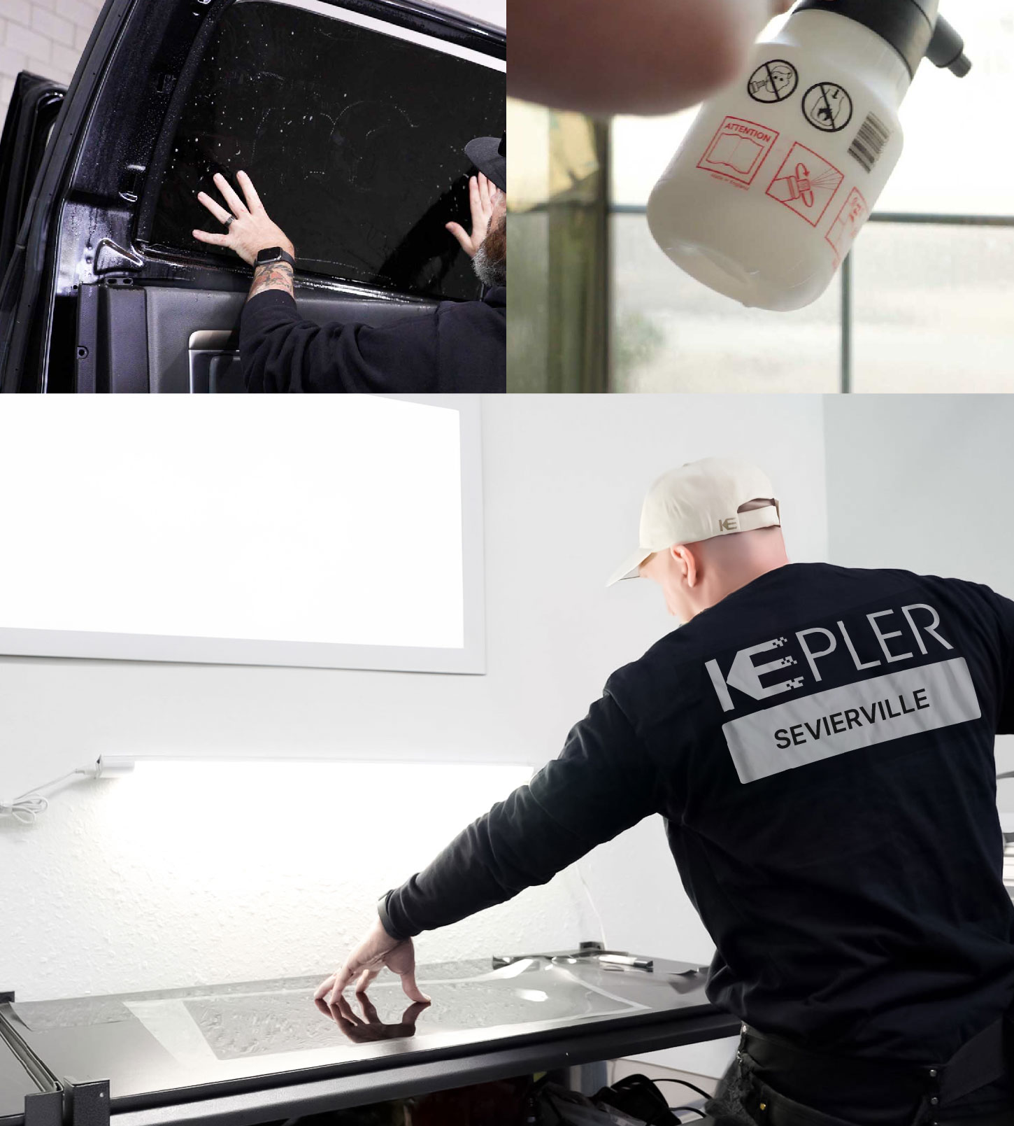 Window Tinting Specialist Cutting Film in Sevierville, Tennessee