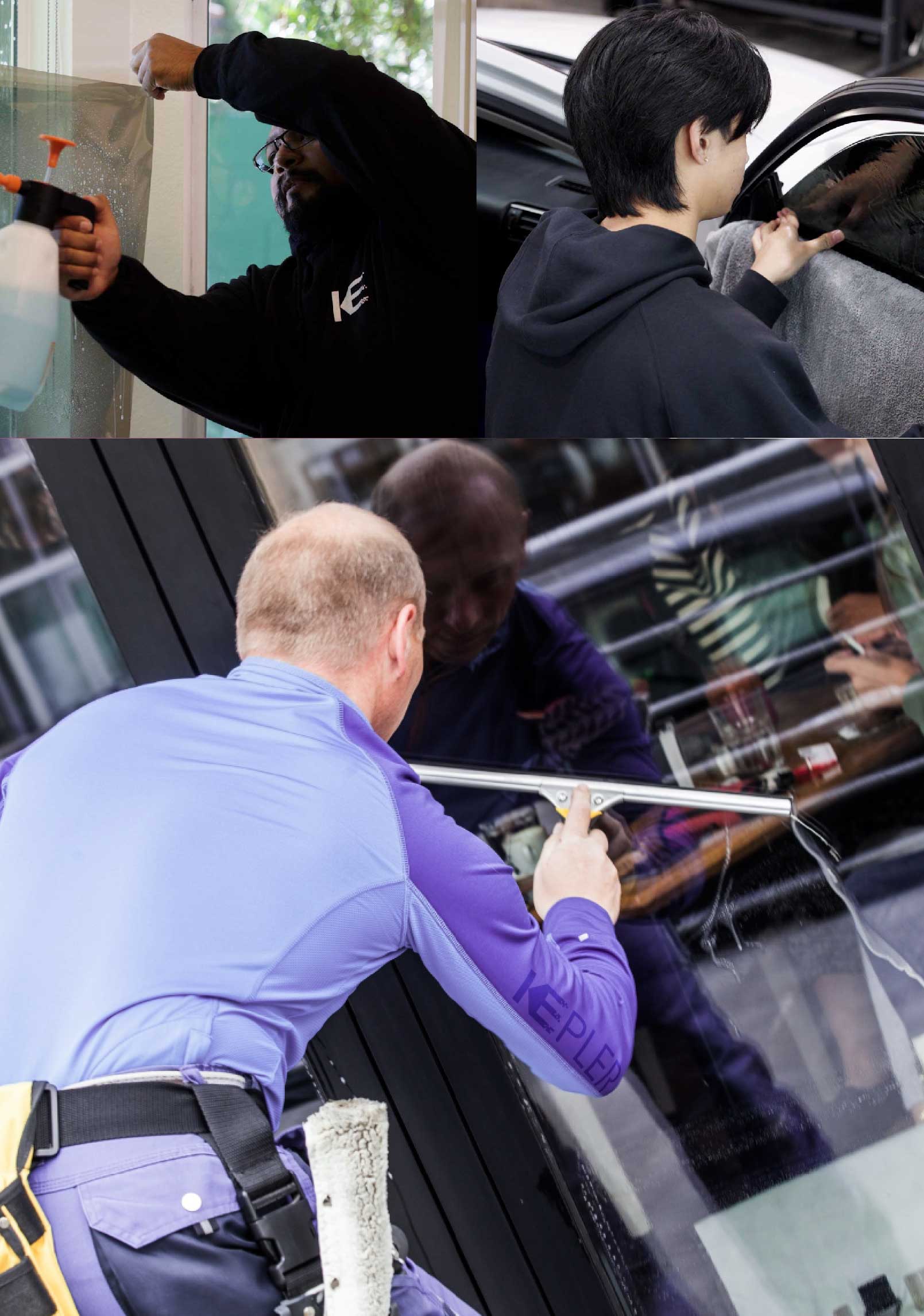 Kepler Professional Applying Anti-Graffiti Window Film to a Yorkville Shop Front