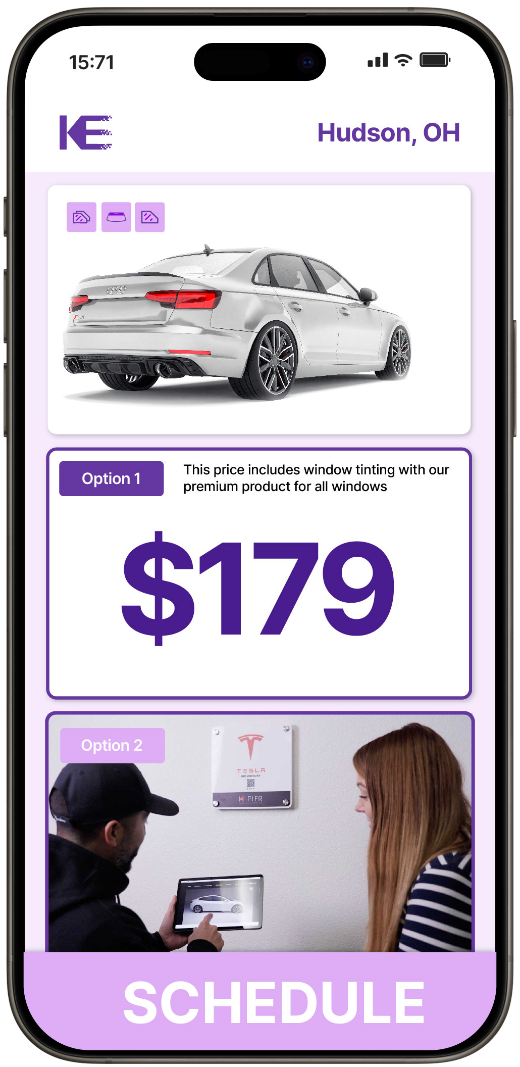 View Reasonable Car Window Tinting Prices in Hudson, Ohio