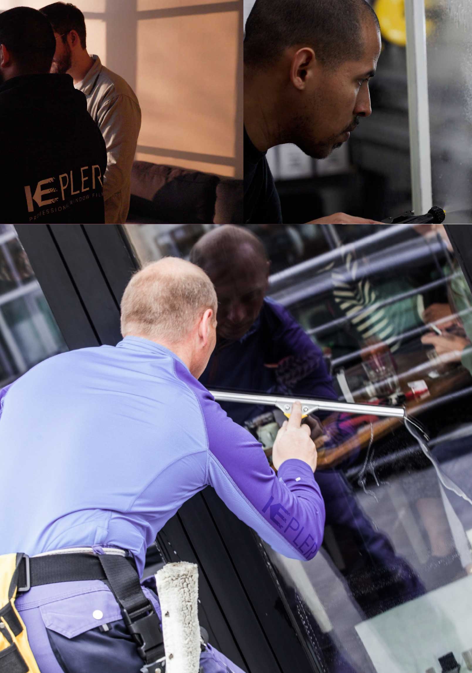 Kepler Expert Applying Anti-Graffiti Window Film to a Scranton Shop Front
