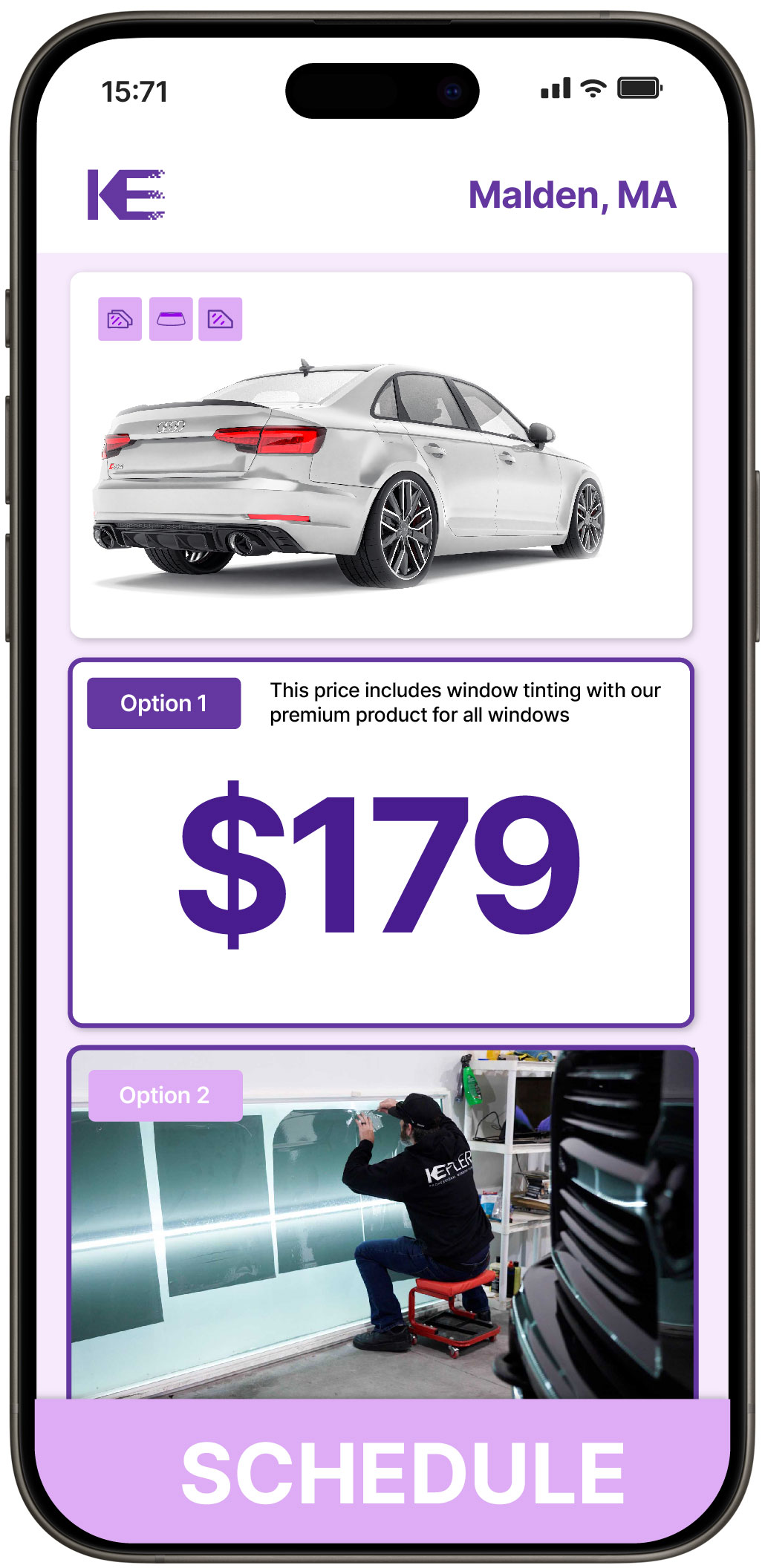 View Competitive Car Window Tinting Rates in Malden, Massachusetts