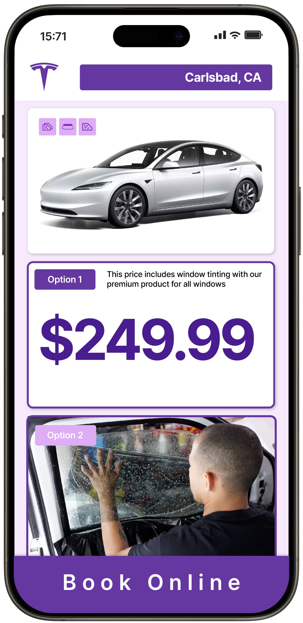 View Reasonable Tesla Window Tinting Costs in Carlsbad, California