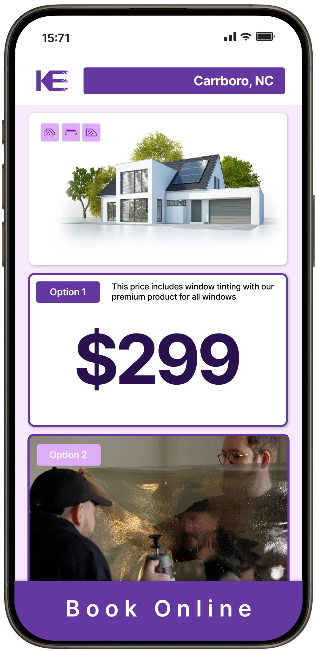 View Competitive Home Window Tinting Costs in Carrboro, North Carolina