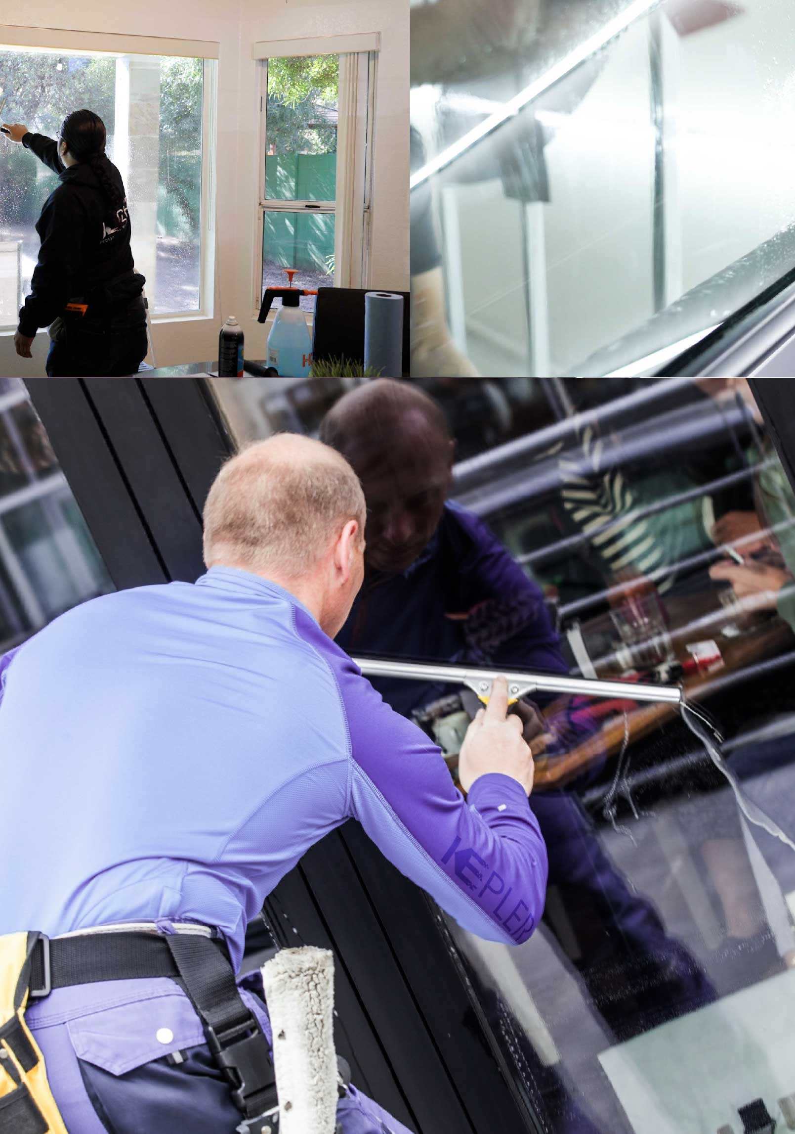 Kepler Skilled Applying Anti-Graffiti Window Film to a Stoughton Shop Front