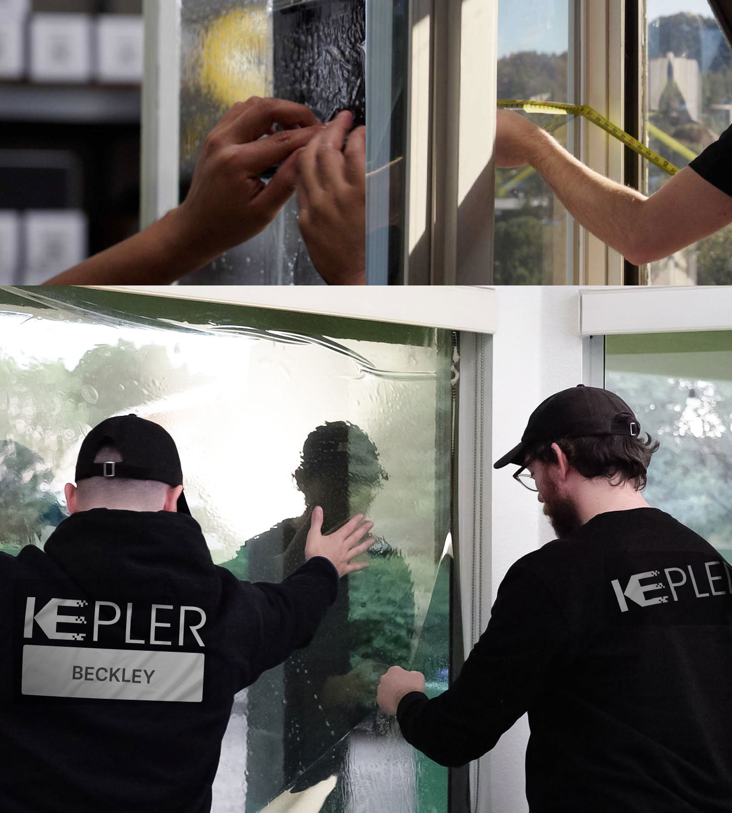 Expert Technician Installing High-tech Window Tint to Home in Beckley