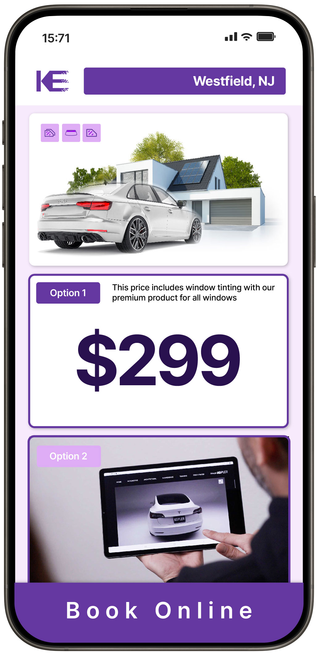 View Competitive Window Tinting Prices in Westfield, New Jersey