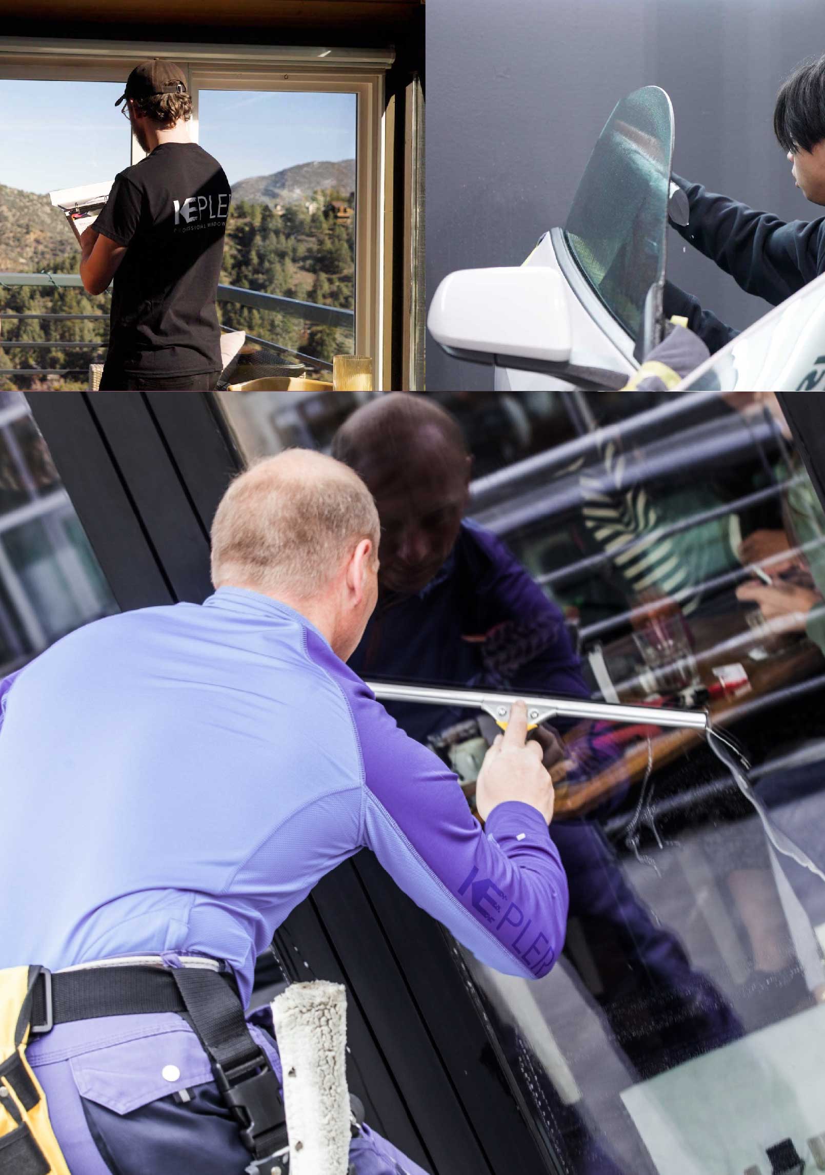 Kepler Professional Applying Anti-Graffiti Window Film to a Hathorne Shop Front