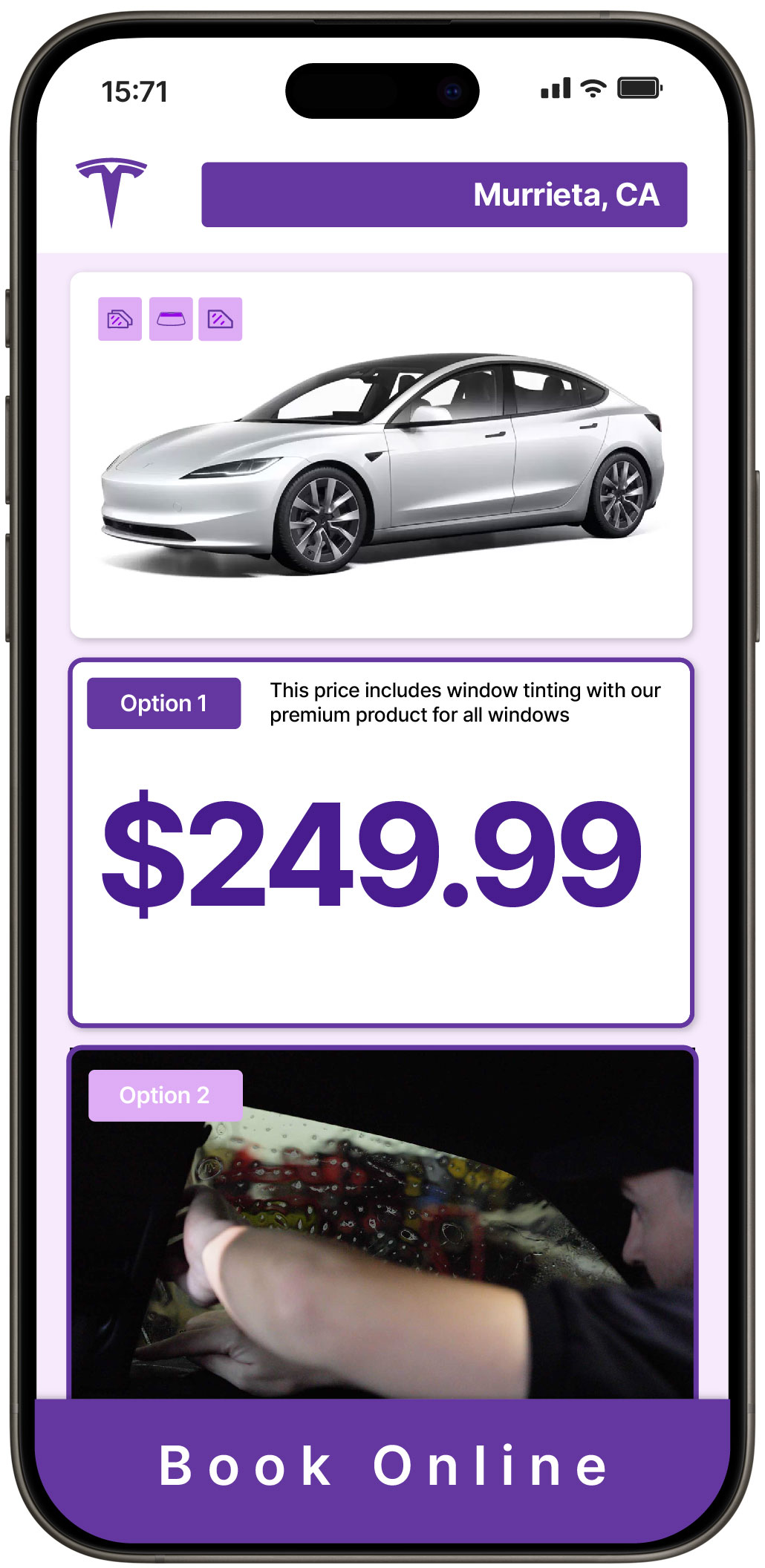 View Reasonable Tesla Window Tinting Costs in Murrieta, California