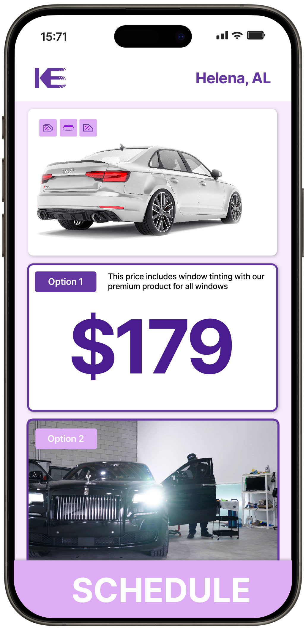 View Competitive Car Window Tinting Prices in Helena, Alabama