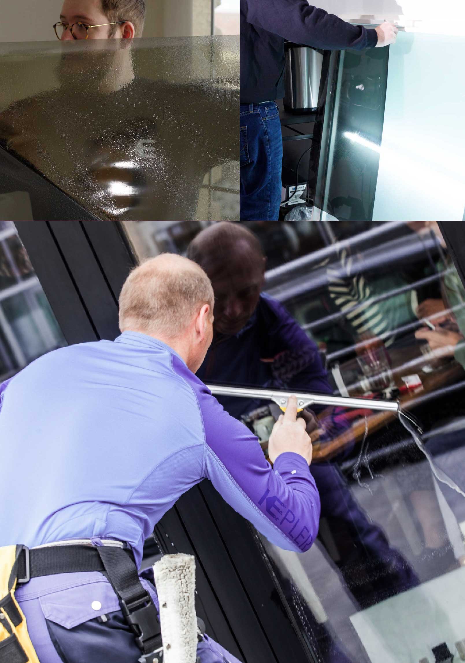 Kepler Skilled Applying Anti-Graffiti Window Film to a Hilton Head Island Shop Front