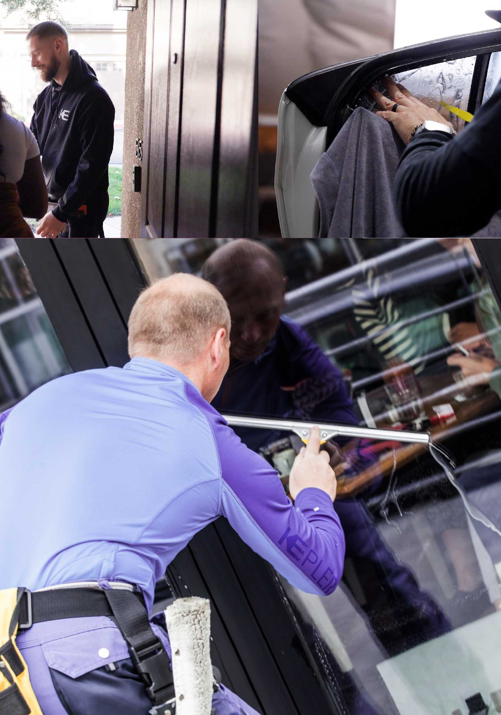 Kepler Expert Applying Anti-Graffiti Window Film to a Union City Shop Front