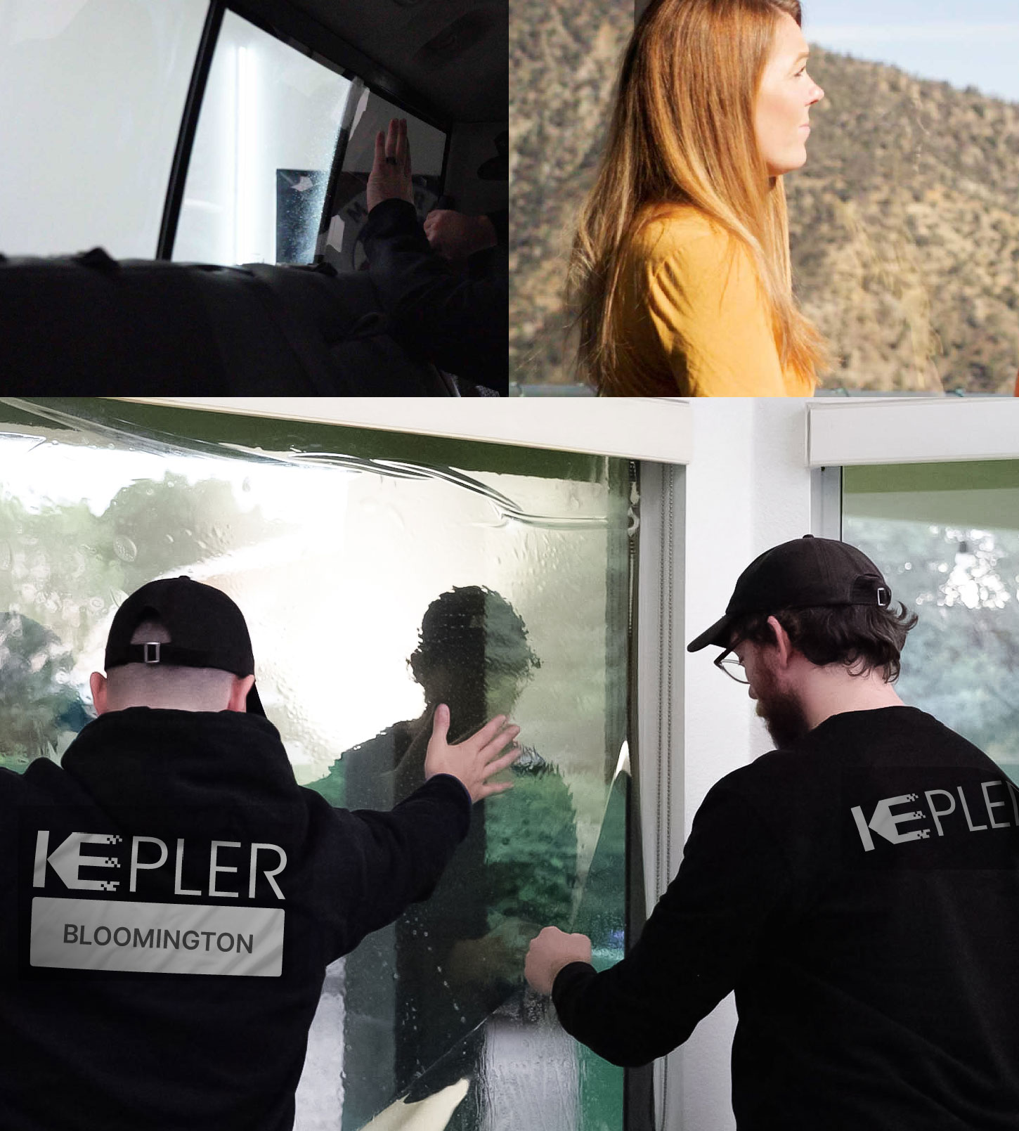 Expert Technician Installing Advanced Window Tint to Home in Bloomington