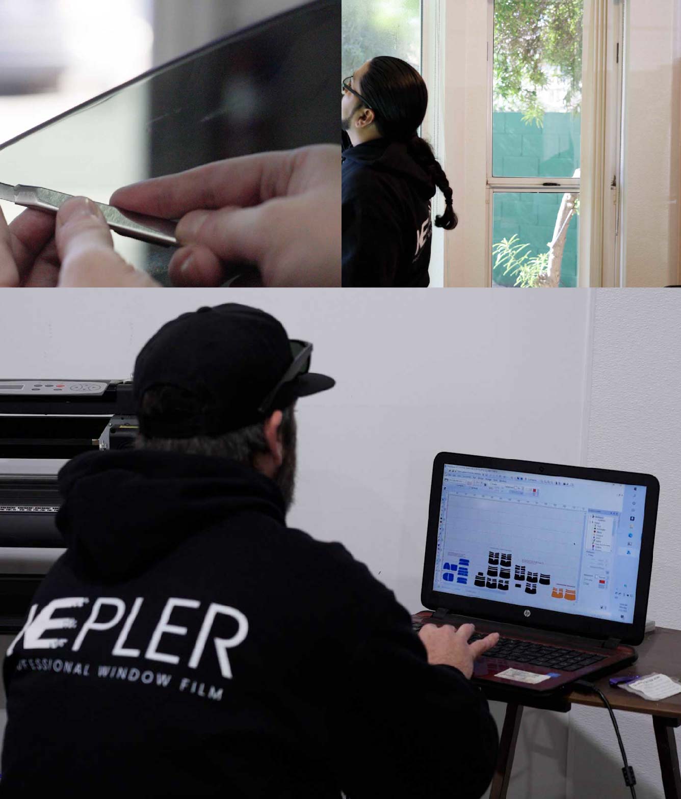 Ceramic Window Tinting Expert Cutting Film in Opelika, Alabama