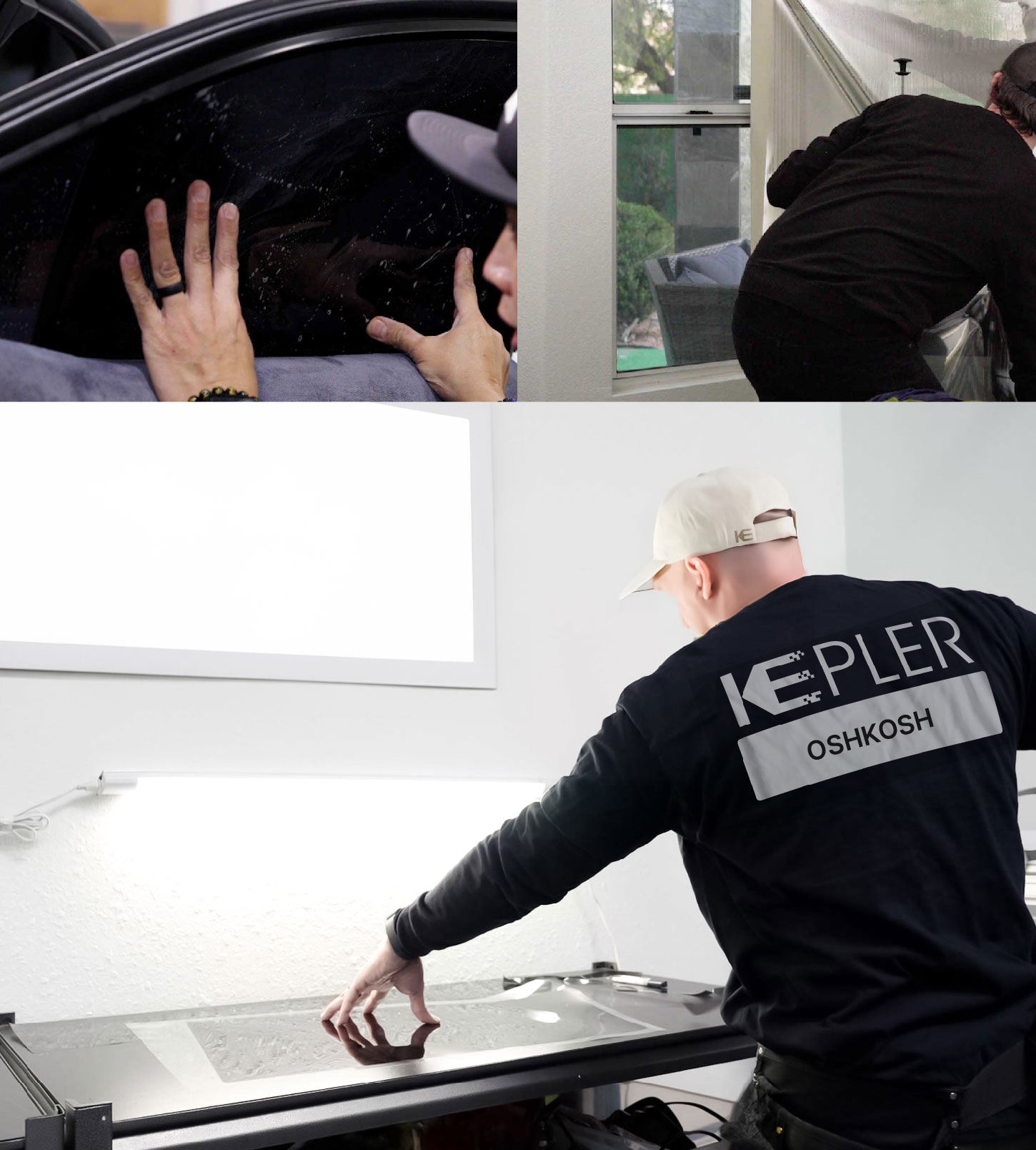Window Tinting Specialist Cutting Film in Oshkosh, Wisconsin