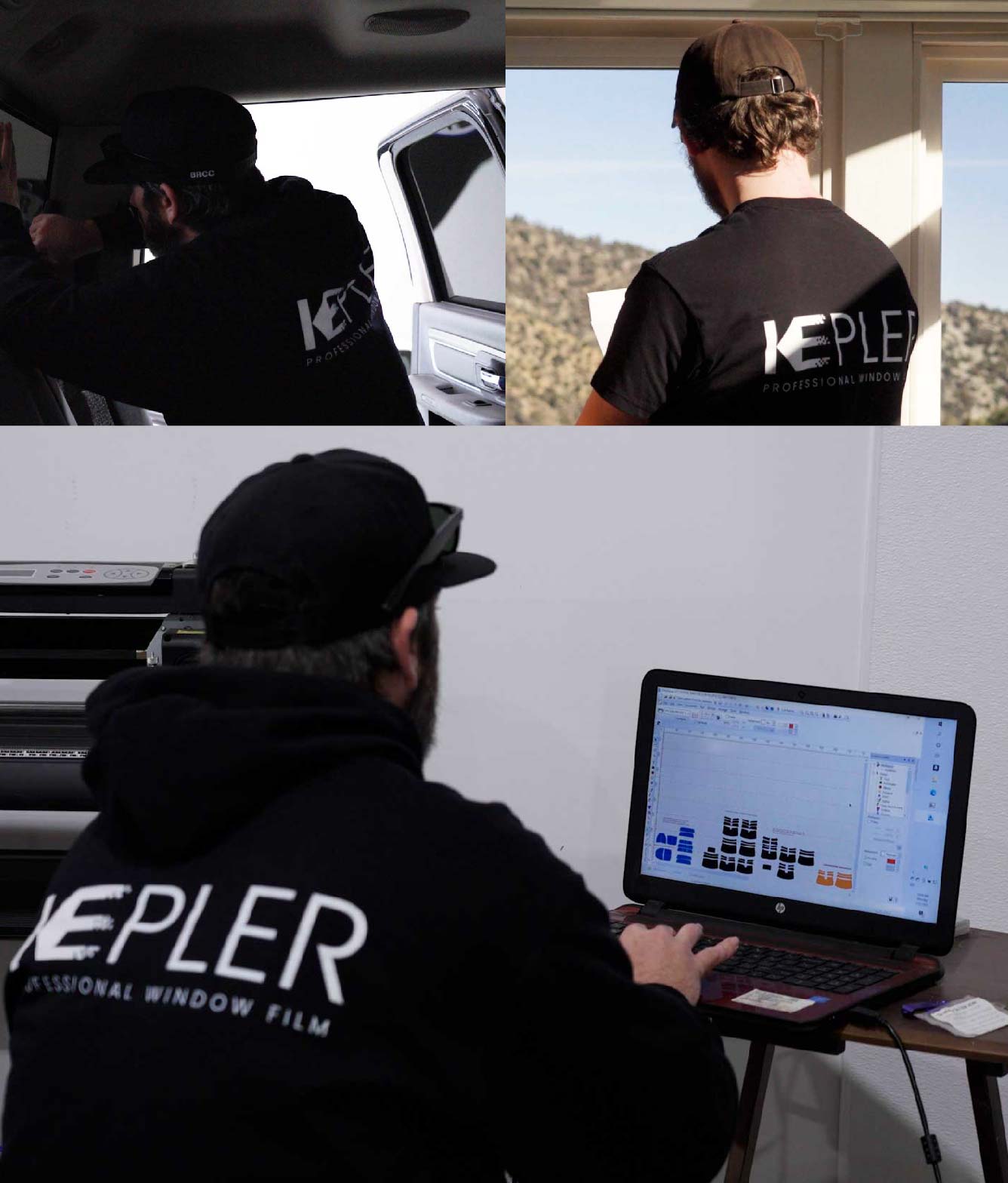 Ceramic Window Tinting Expert Cutting Film in Durango, Colorado