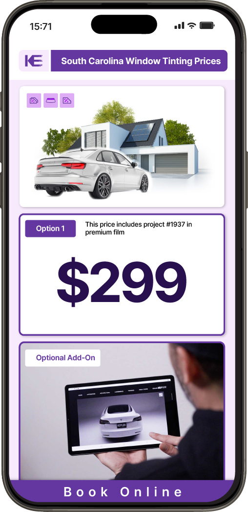 View Competitive Car Window Tinting Prices in South Carolina