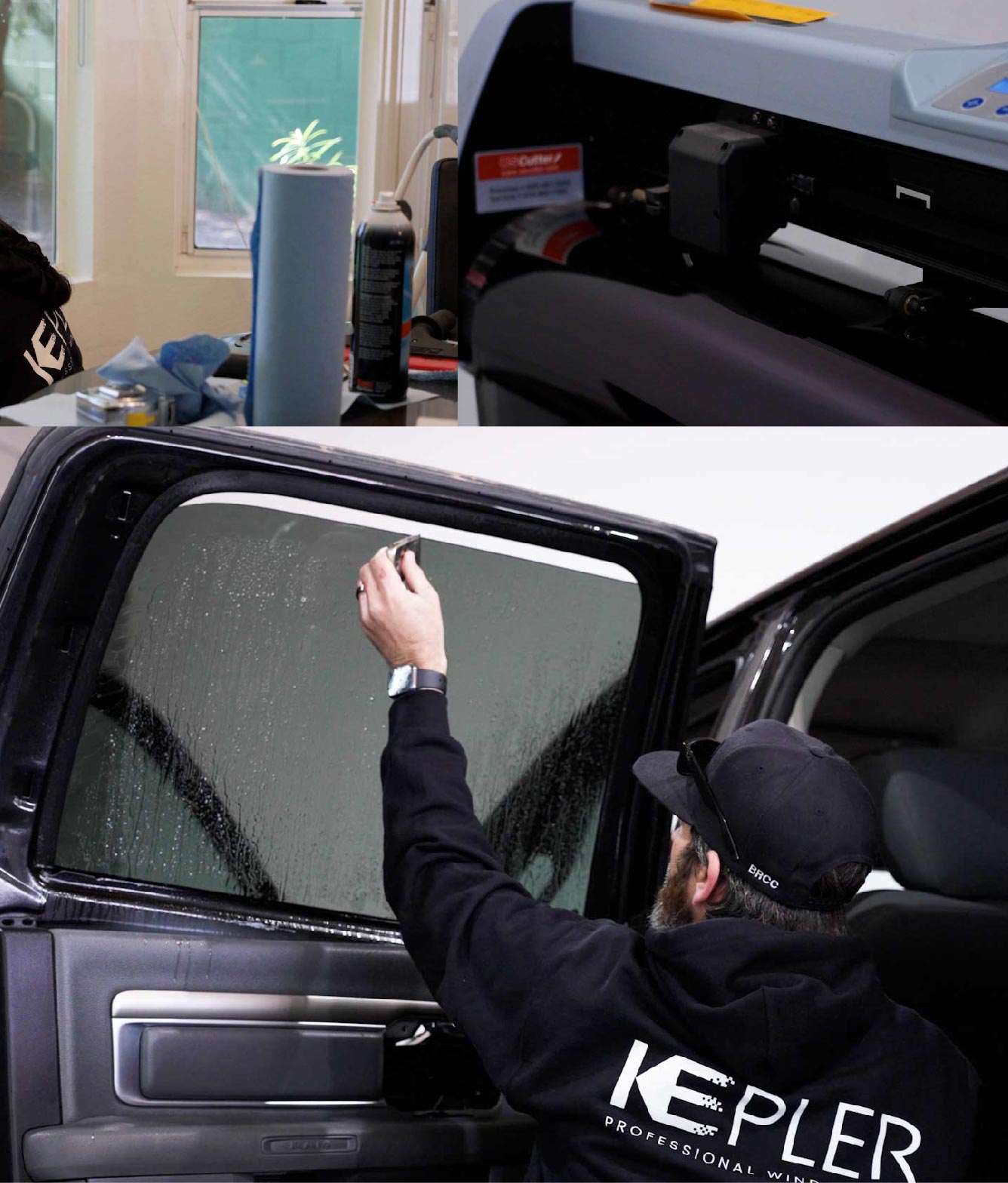 Kepler Window Tinting Specialists at Work in Milford, Massachusetts