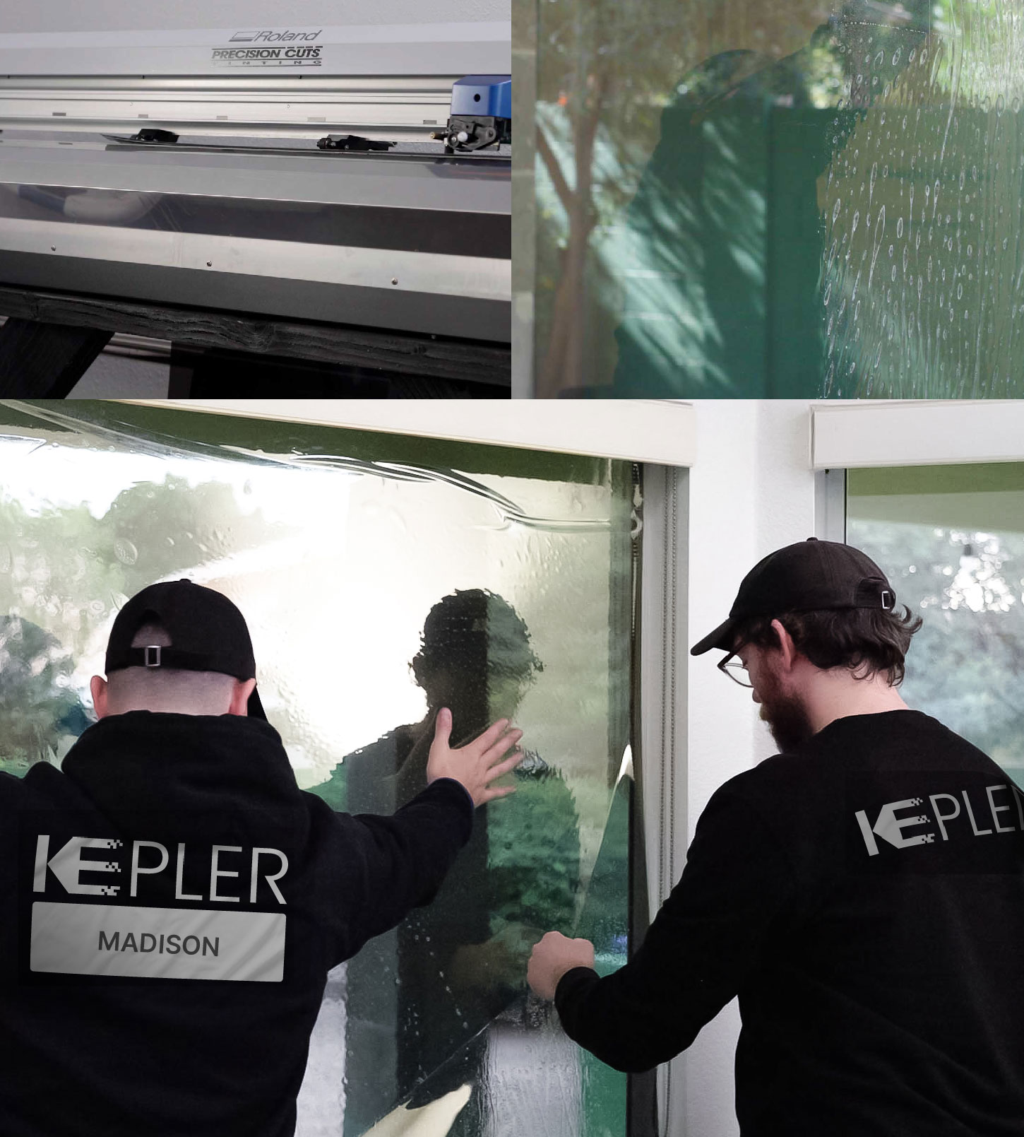 Kepler Technician Fitting Advanced Window Tint to Home in Madison