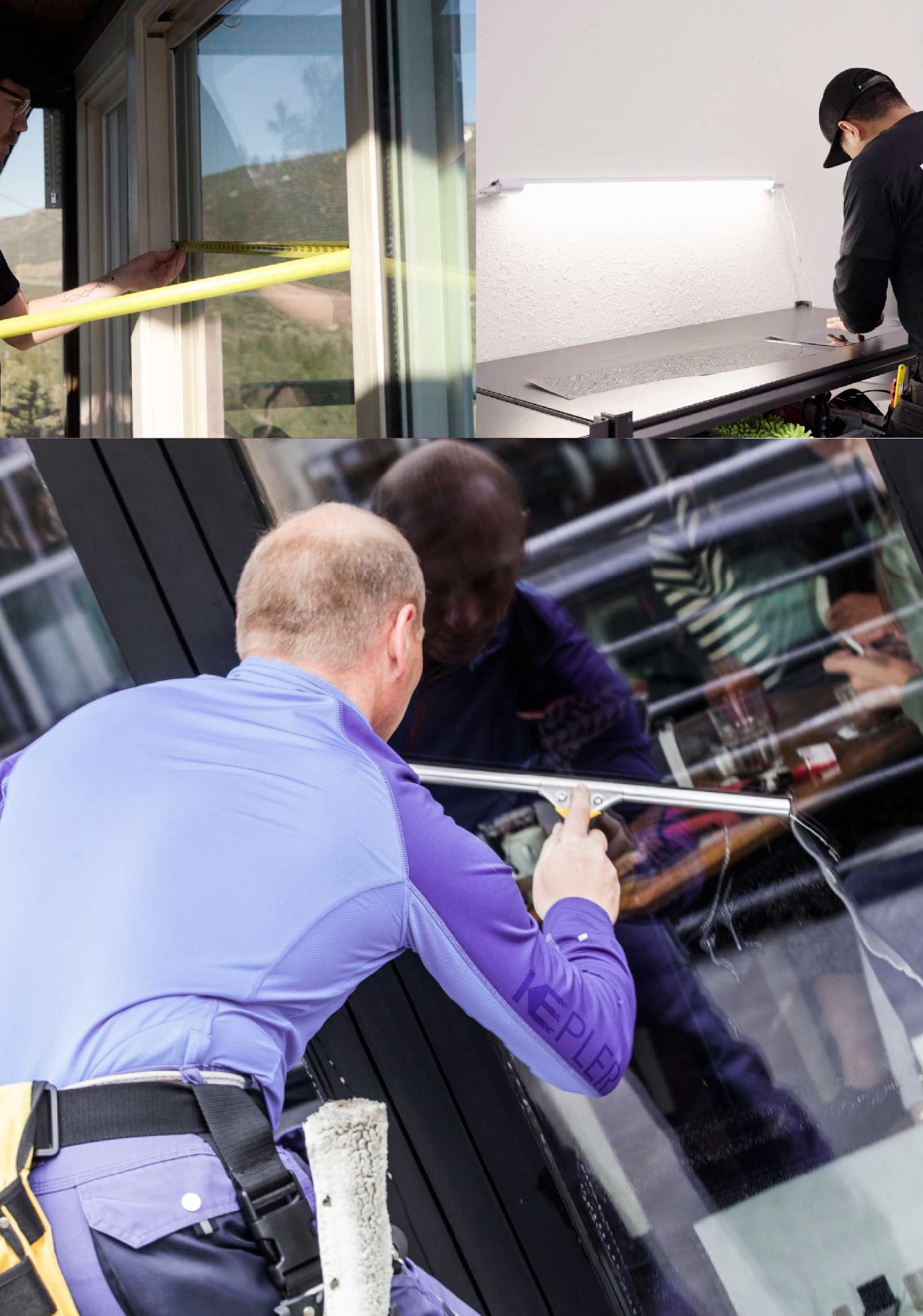 Kepler Skilled Applying Anti-Graffiti Window Film to a Henderson Shop Front