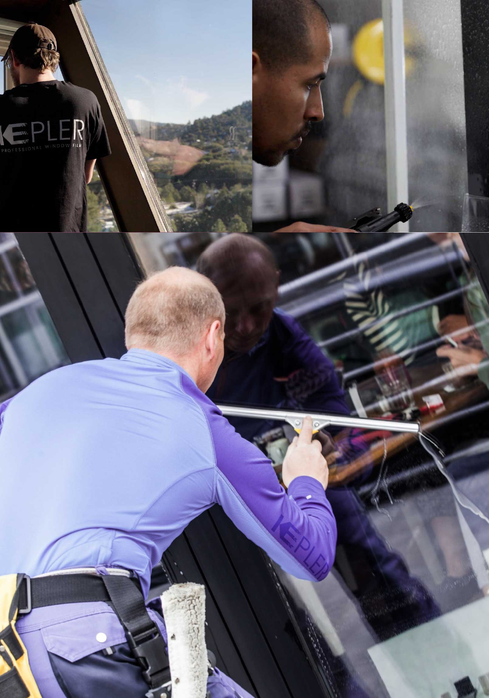 Kepler Expert Applying Anti-Graffiti Window Film to a Crawfordsville Shop Front
