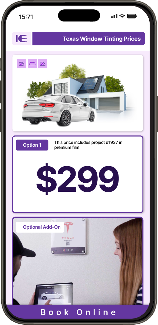 View Competitive Car Window Tinting Prices in Texas