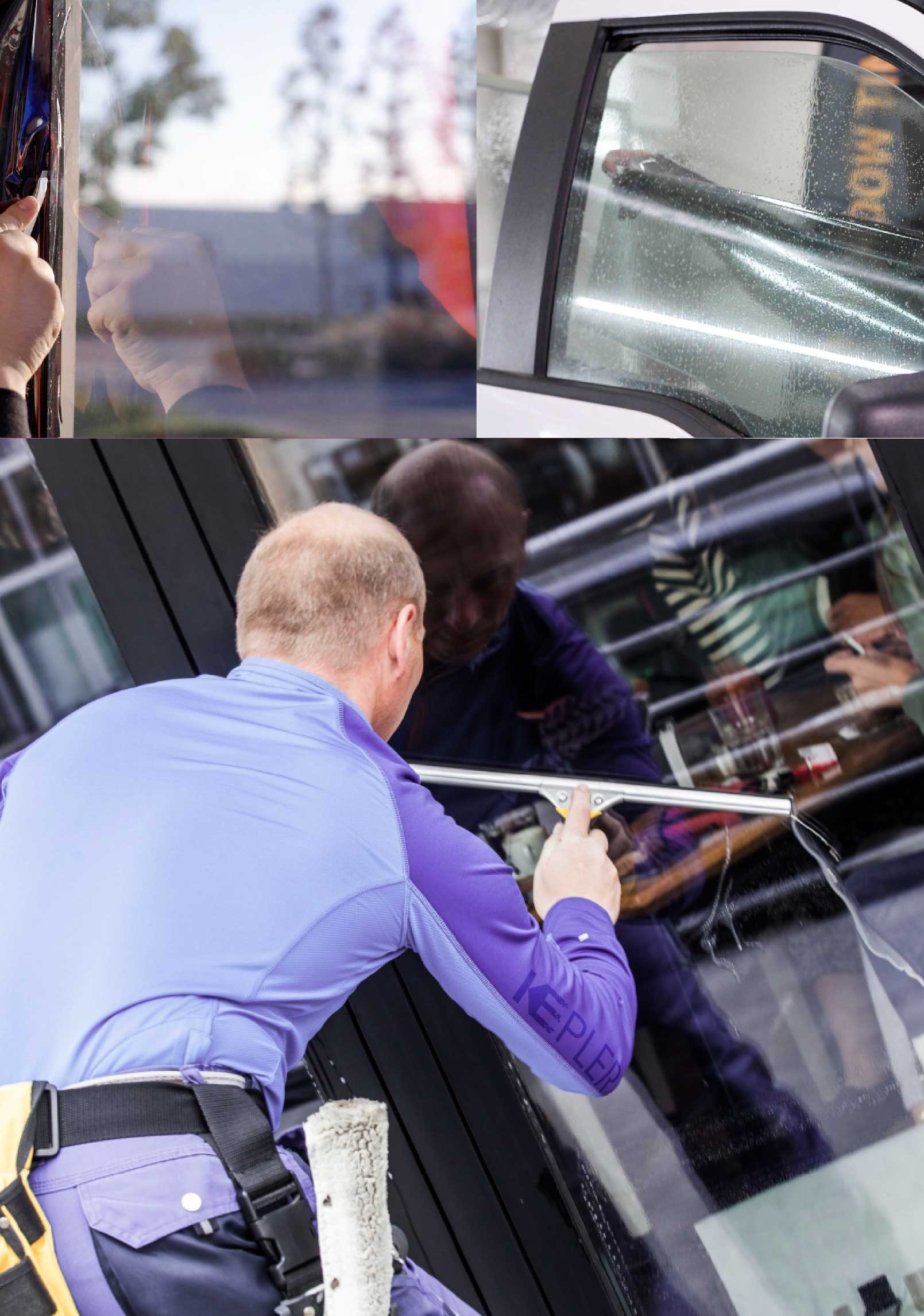 Kepler Expert Applying Anti-Graffiti Window Film to a Augusta Shop Front