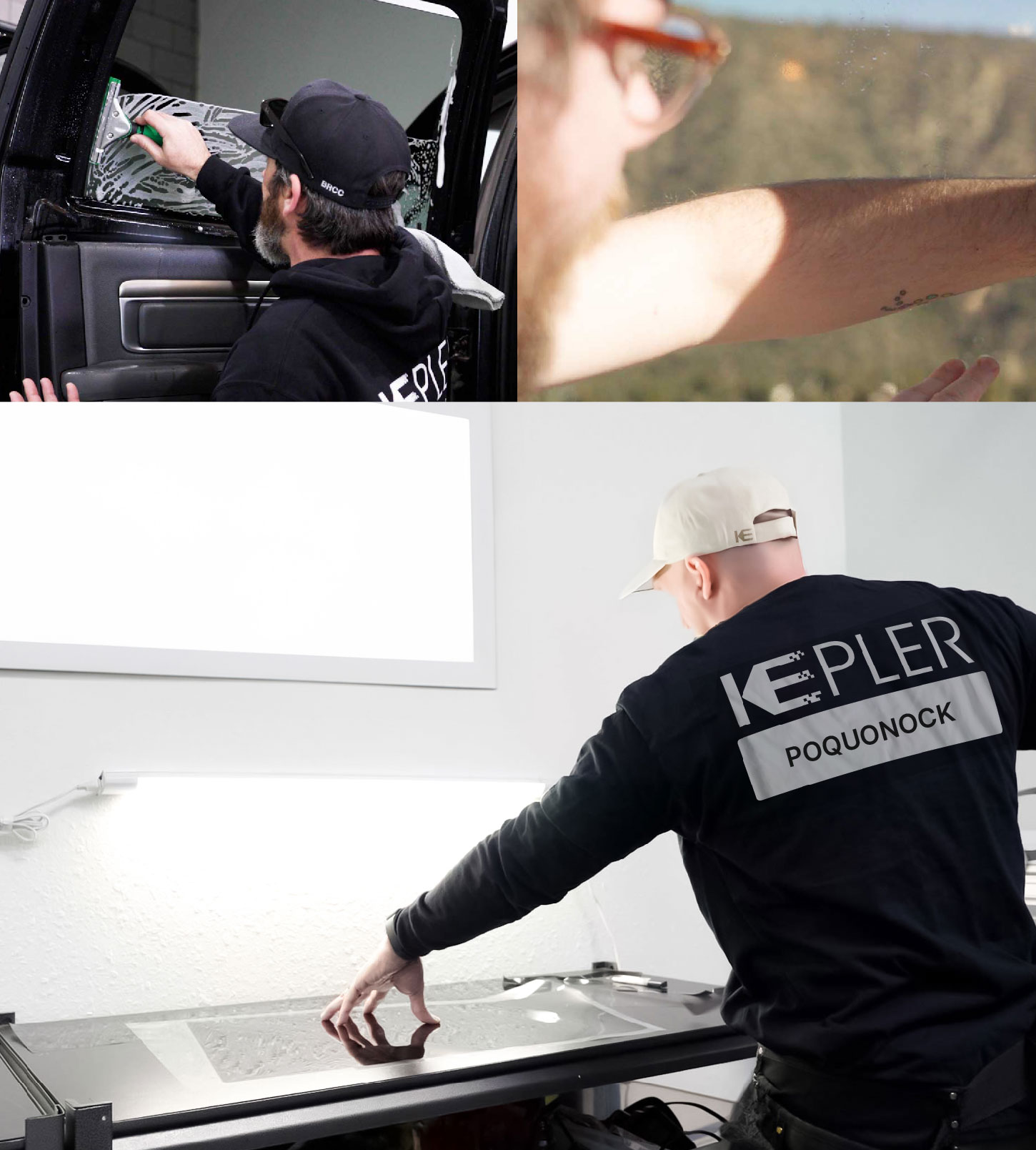 Window Tinting Specialist Cutting Film in Poquonock, Connecticut