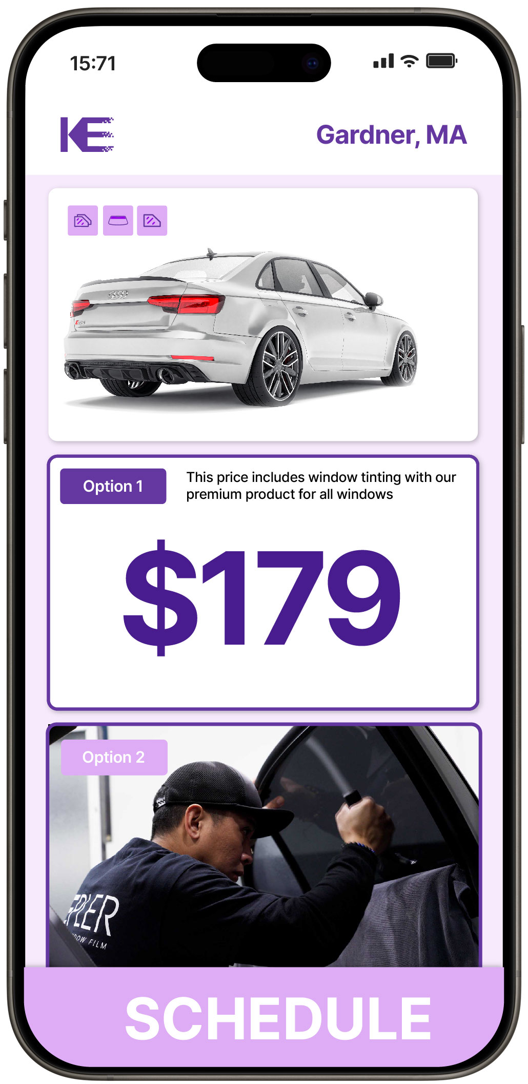 View Competitive Car Window Tinting Prices in Gardner, Massachusetts