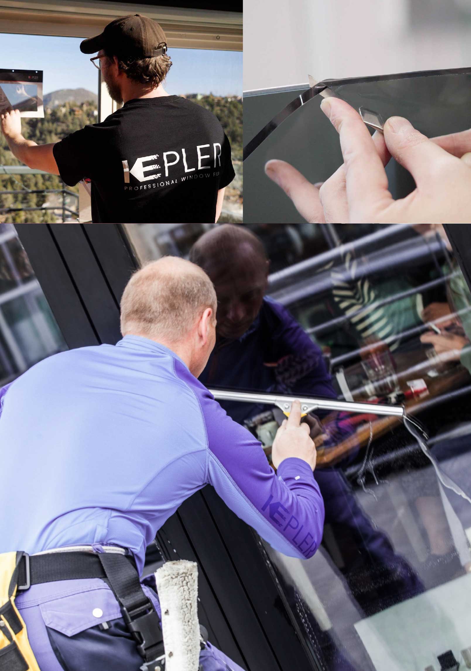 Kepler Expert Applying Anti-Graffiti Window Film to a Ponca City Shop Front