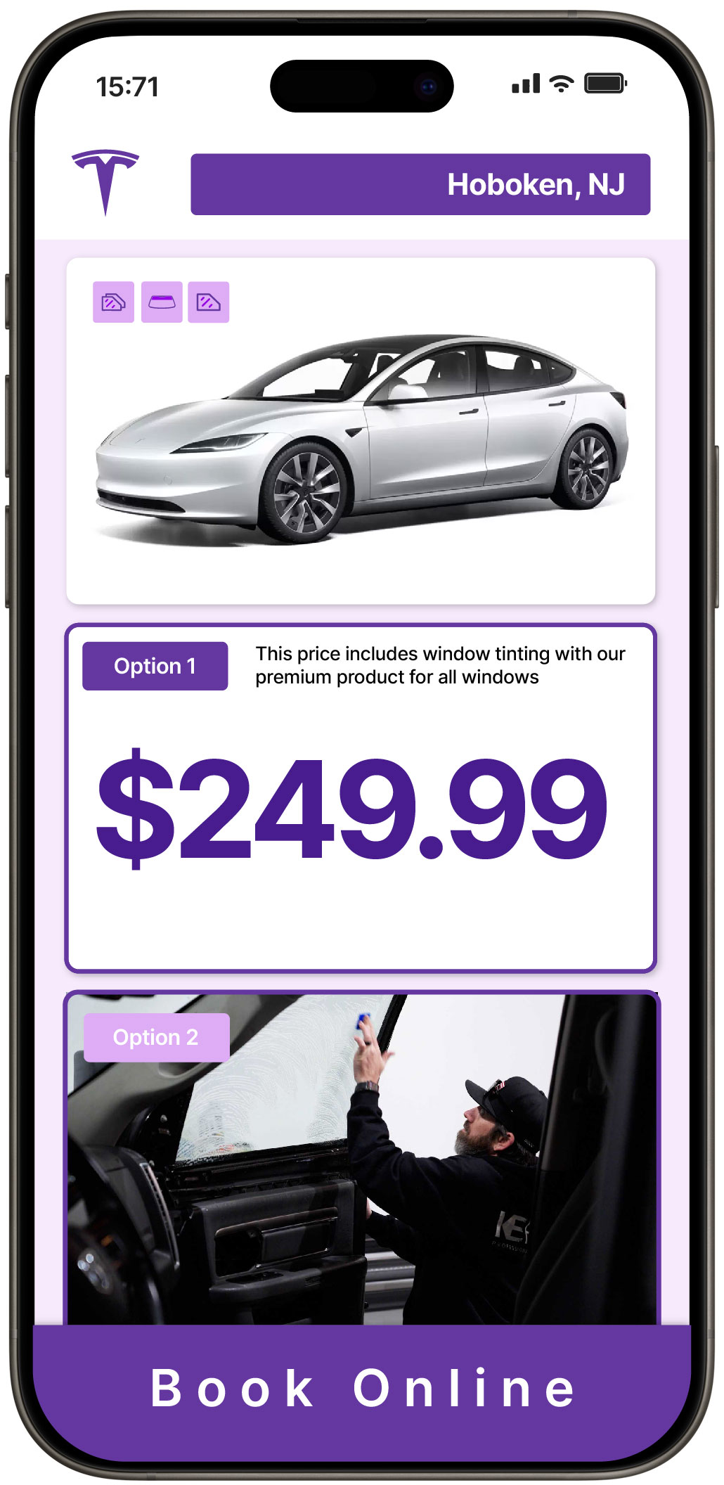 View Affordable Tesla Window Tinting Costs in Hoboken, New Jersey