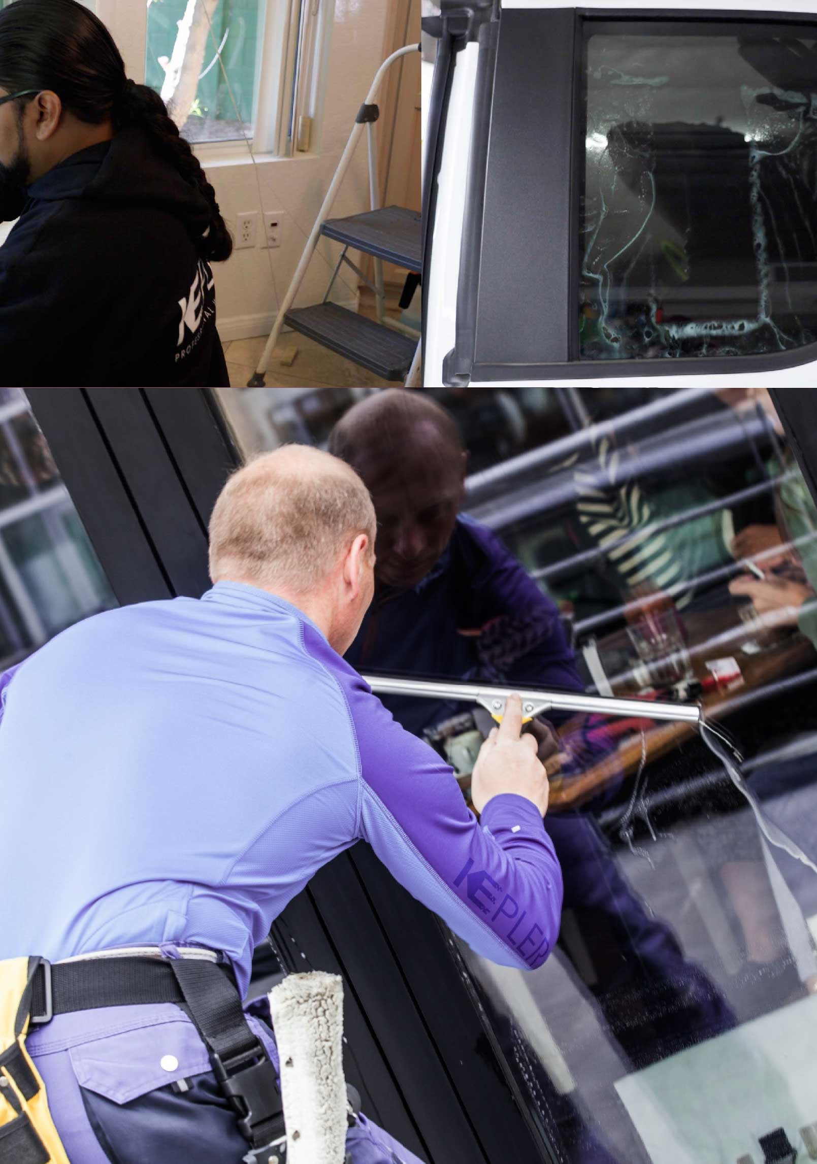 Kepler Expert Applying Anti-Graffiti Window Film to a Westport Shop Front