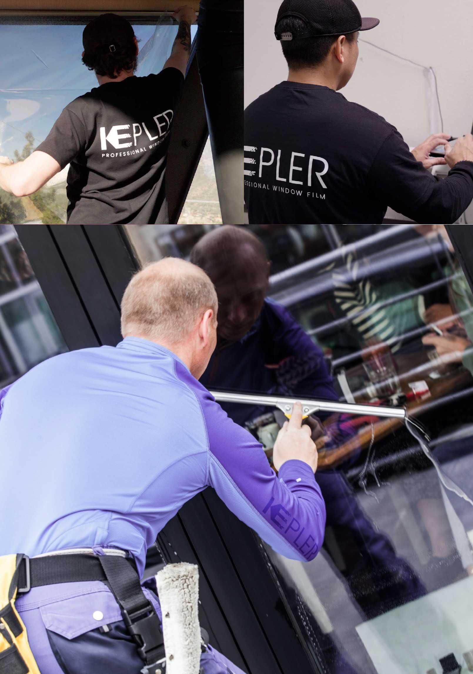 Kepler Expert Applying Anti-Graffiti Window Film to a Glendora Shop Front