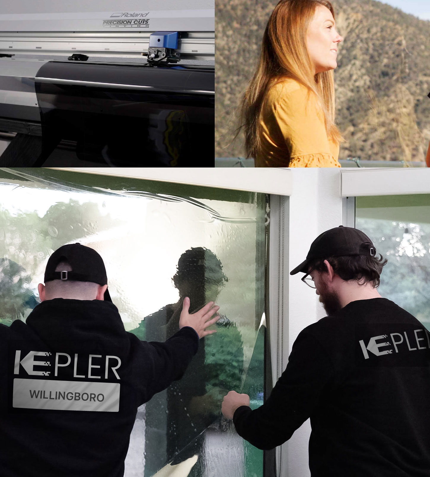 Expert Technician Fitting High-tech Window Tint to Home in Willingboro