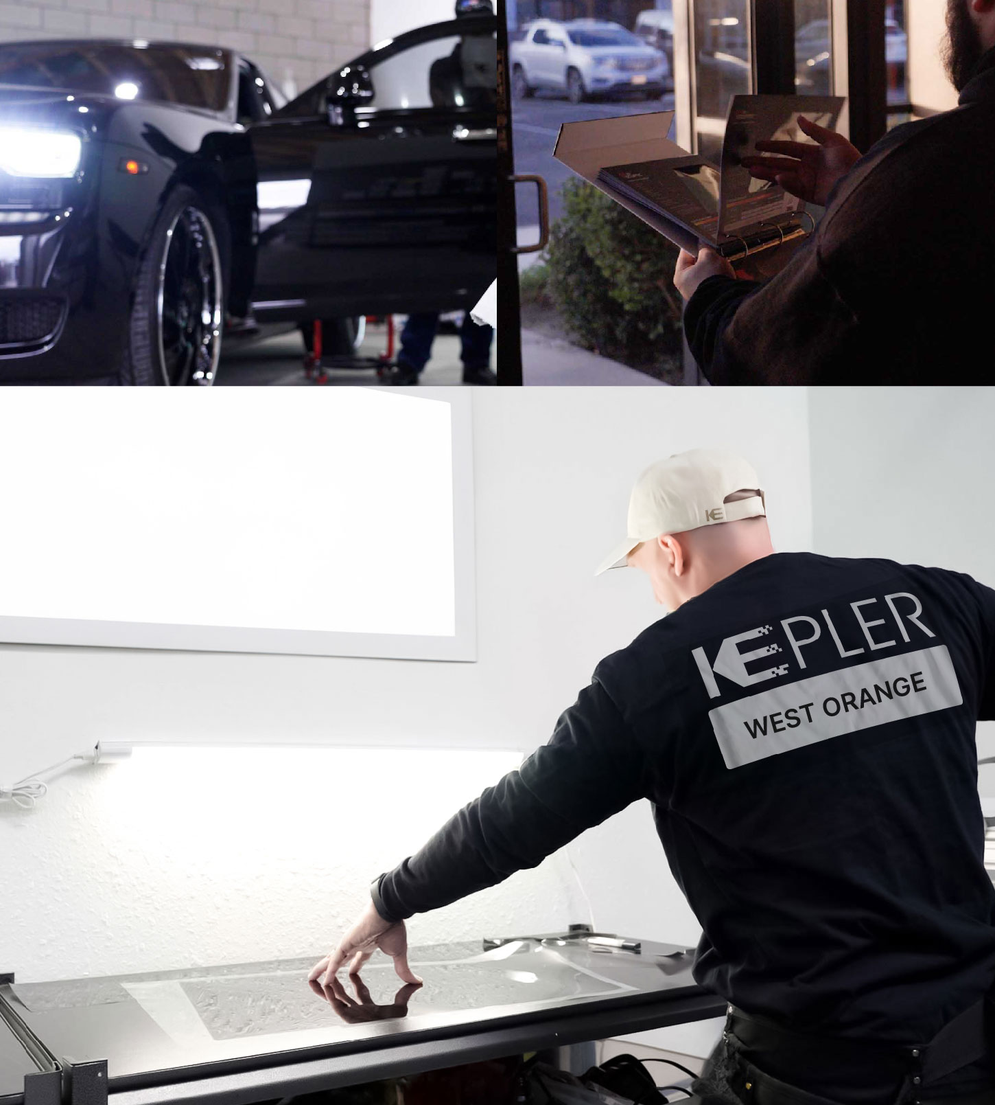 Window Tinting Specialist Cutting Film in West Orange, New Jersey