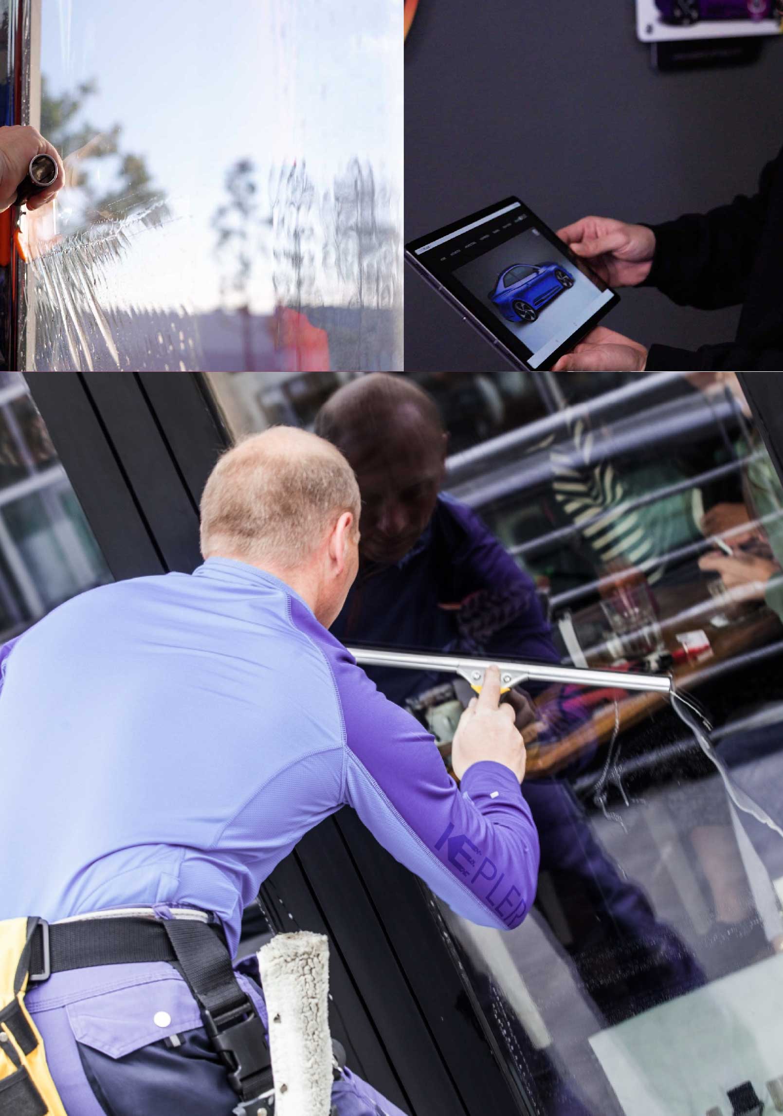 Kepler Expert Applying Anti-Graffiti Window Film to a Hastings Shop Front