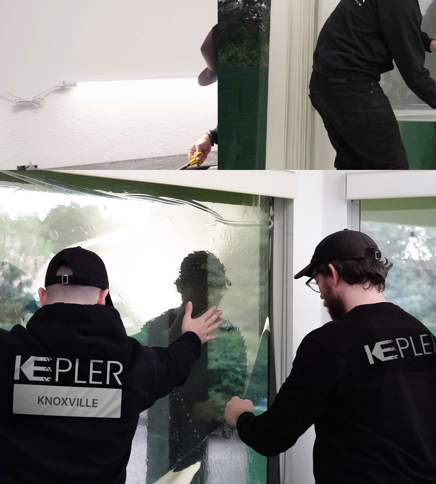Kepler Technician Installing High-tech Window Tint to Home in Knoxville