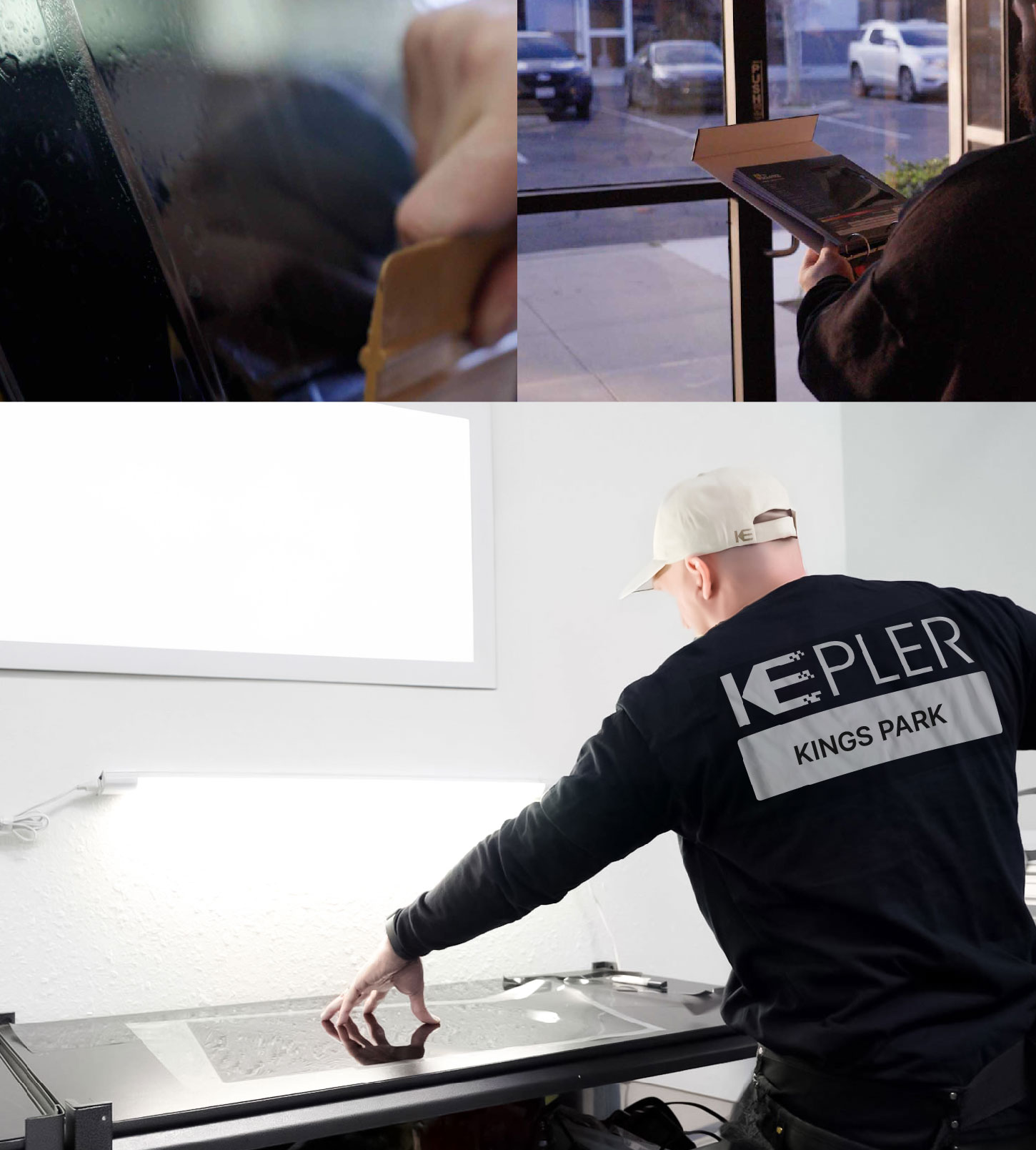 Window Tinting Specialist Cutting Film in Kings Park, New York