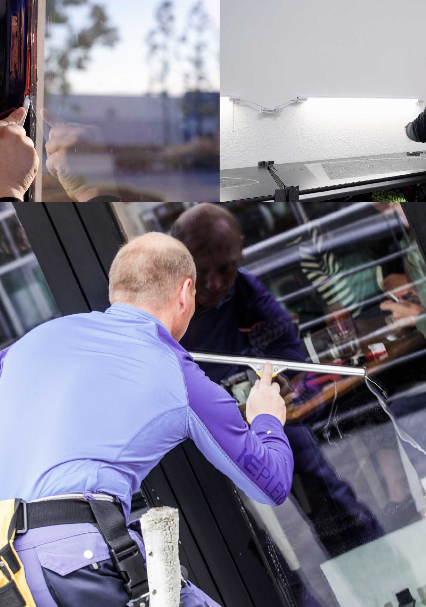 Kepler Professional Applying Anti-Graffiti Window Film to a Barrington Shop Front