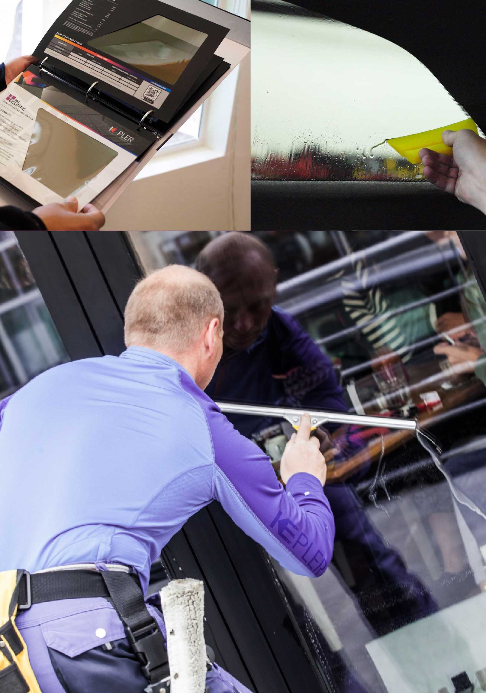 Kepler Expert Applying Anti-Graffiti Window Film to a Wesley Chapel Shop Front