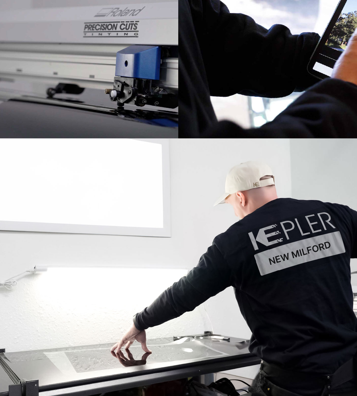 Window Tinting Specialist Cutting Film in New Milford, New York