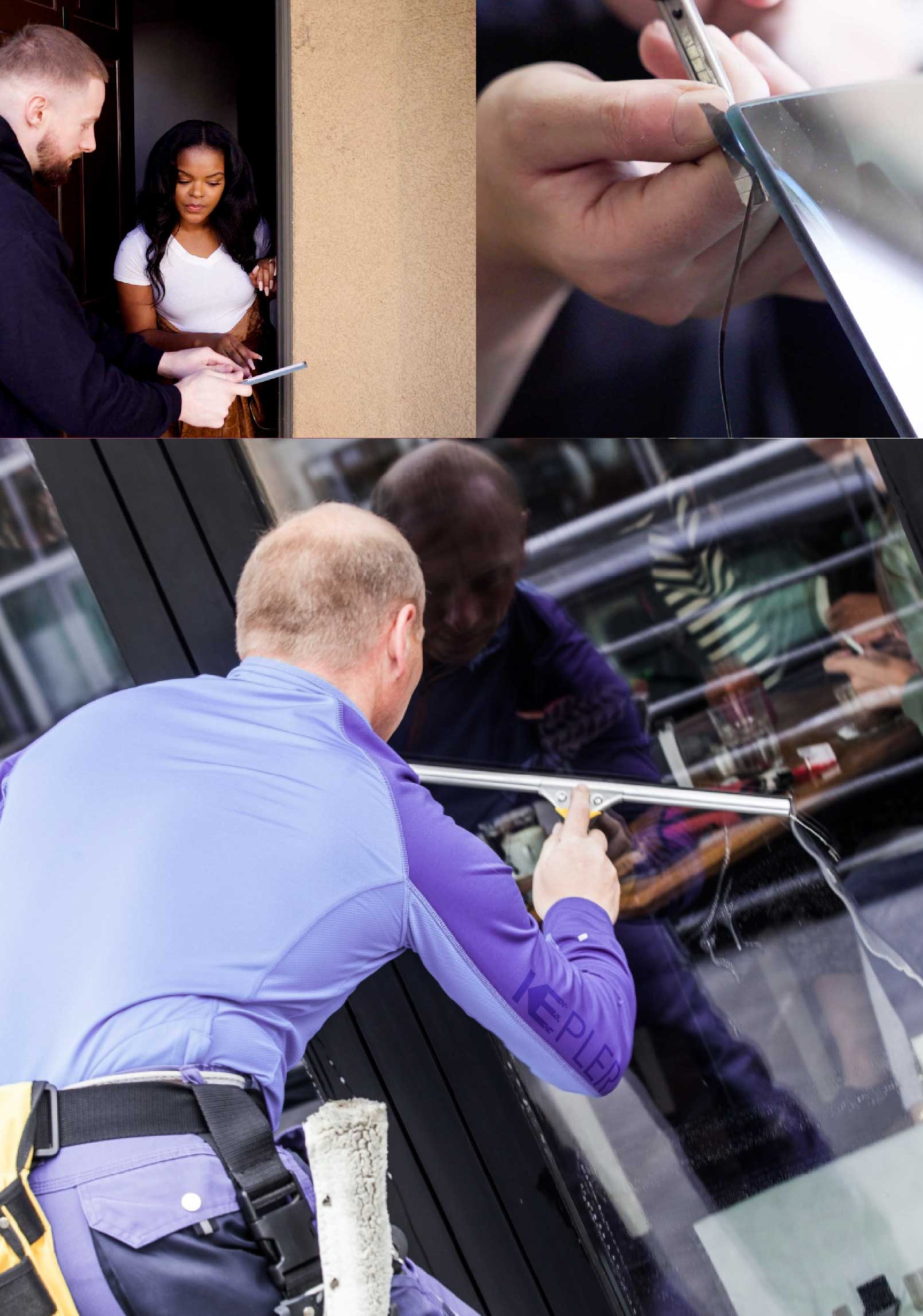 Kepler Expert Applying Anti-Graffiti Window Film to a Wildomar Shop Front