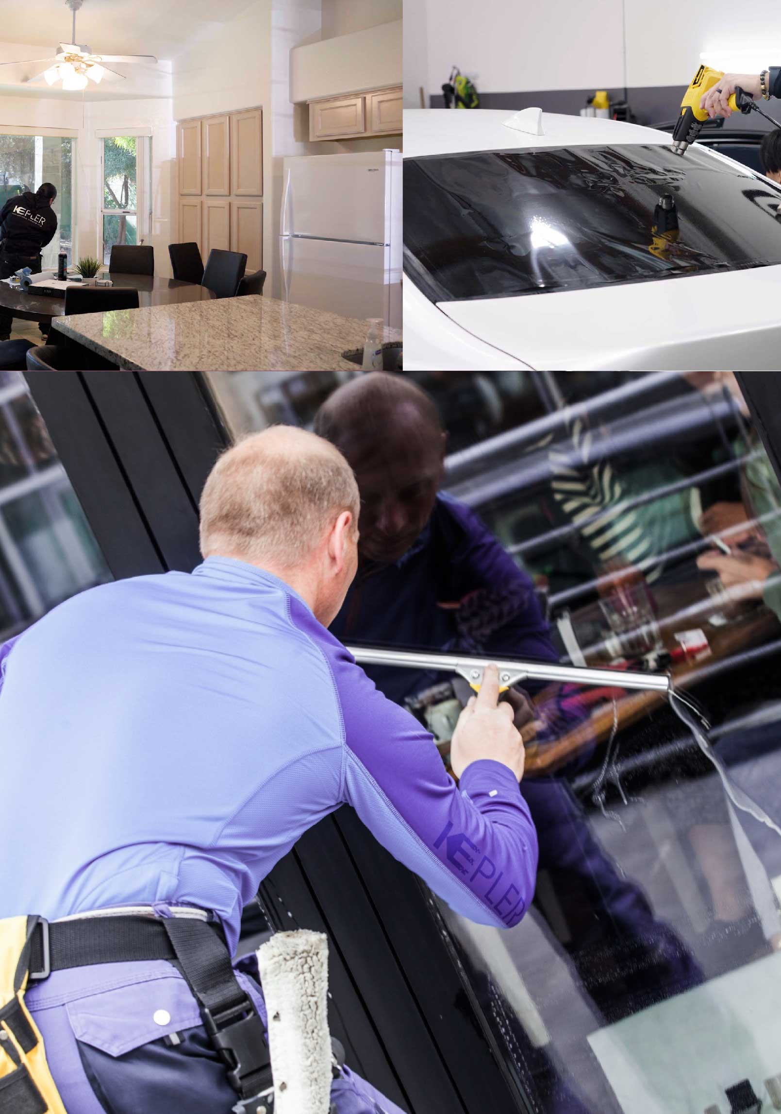 Kepler Professional Applying Anti-Graffiti Window Film to a Hoboken Shop Front